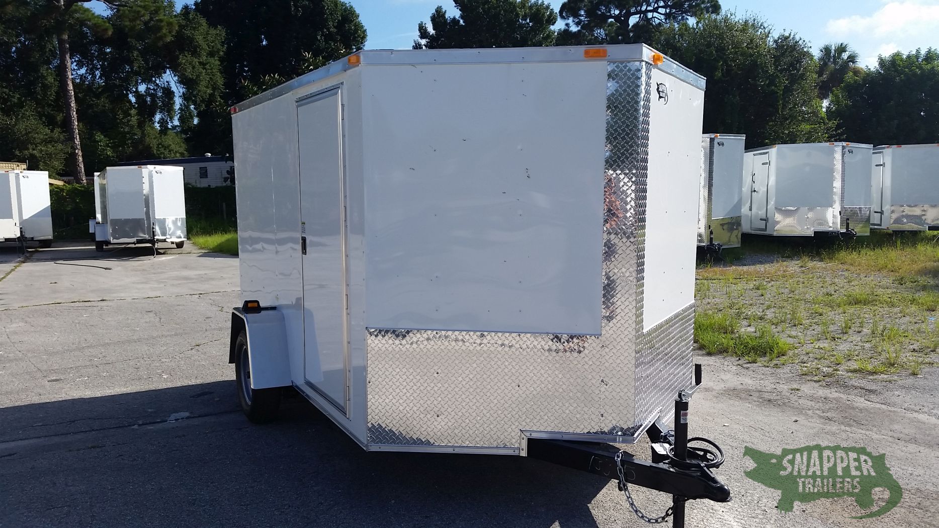 South Georgia Cargo 7x10 SA Trailer - White, Ramp, Side Door - Image 12