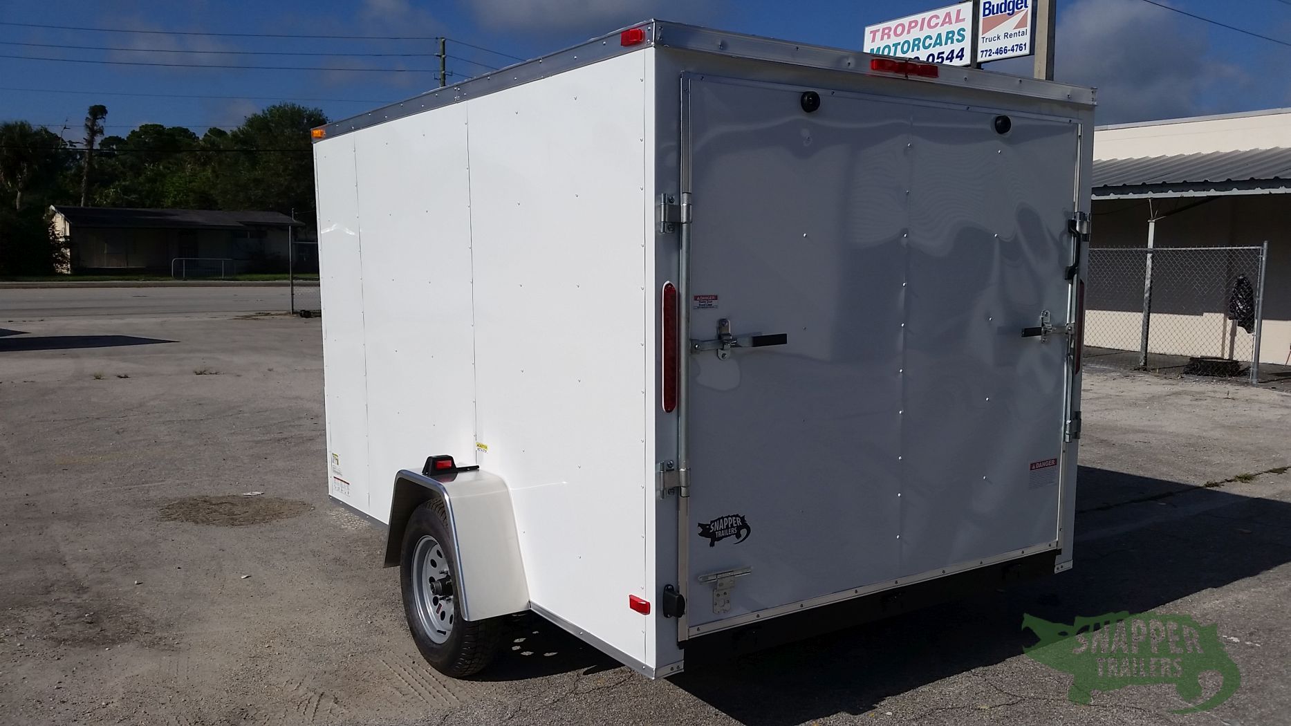 South Georgia Cargo 7x10 SA Trailer - White, Ramp, Side Door - Image 5
