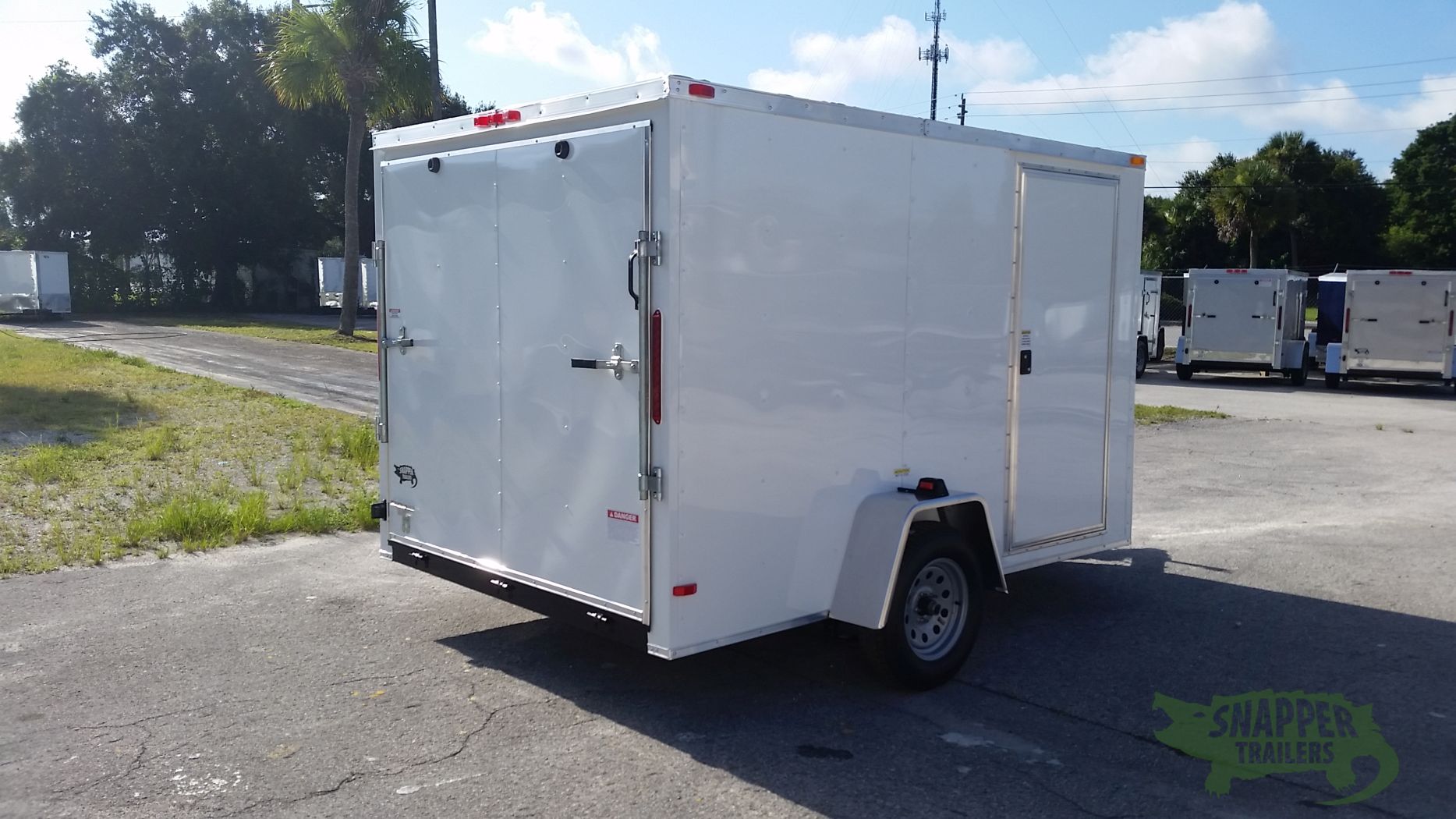 South Georgia Cargo 7x10 SA Trailer - White, Ramp, Side Door - Image 9
