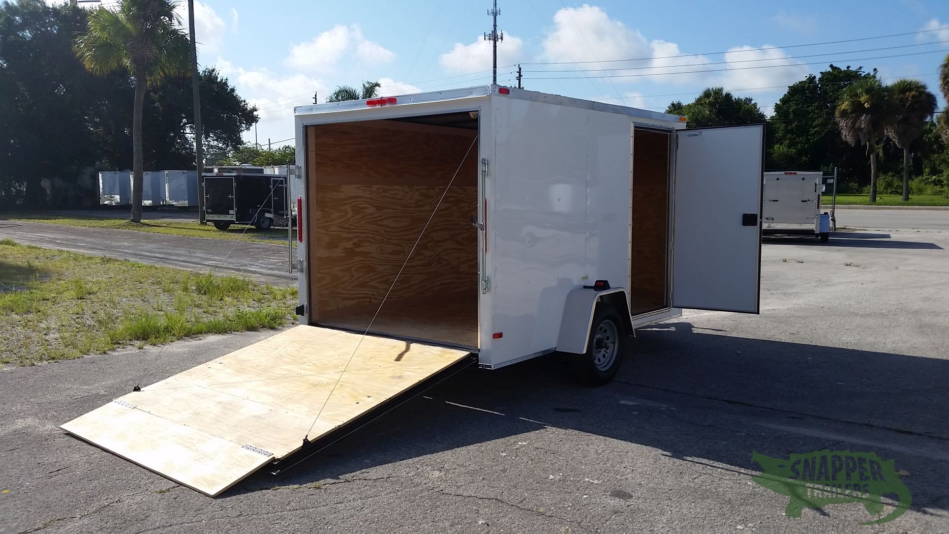 South Georgia Cargo 7x10 SA Trailer - White, Ramp, Side Door - Image 8