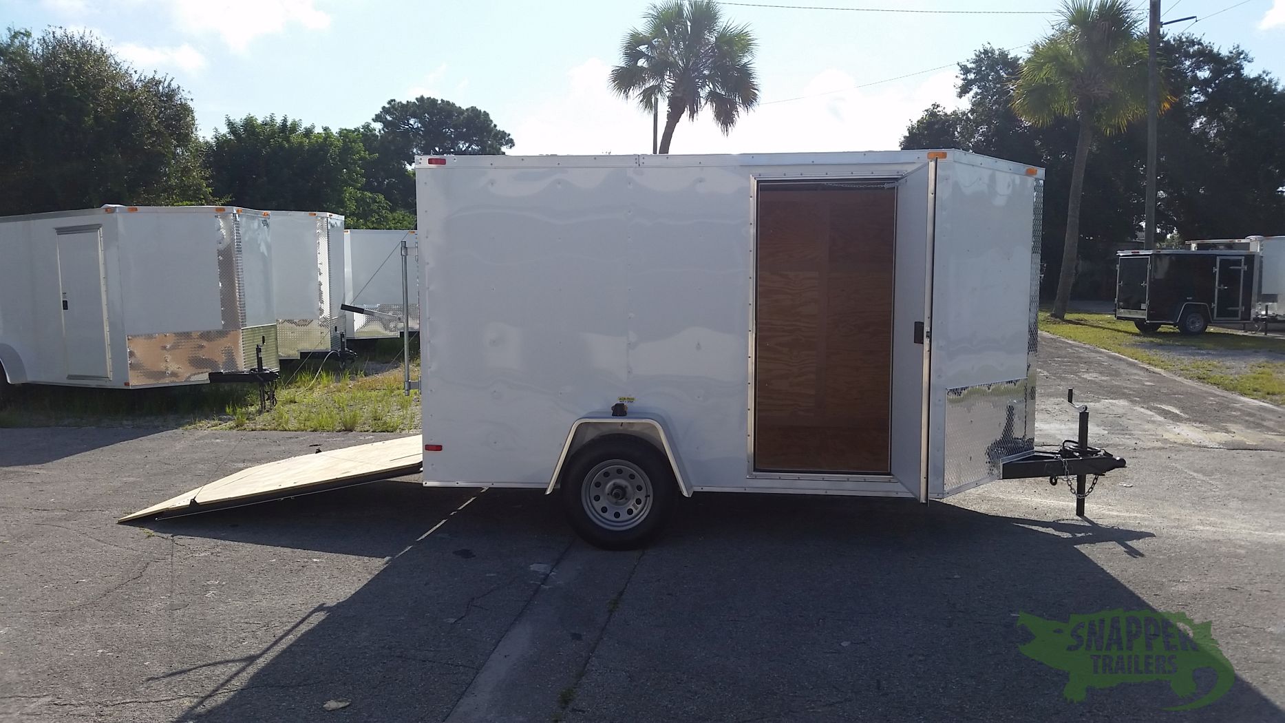South Georgia Cargo 7x10 SA Trailer - White, Ramp, Side Door - Image 10