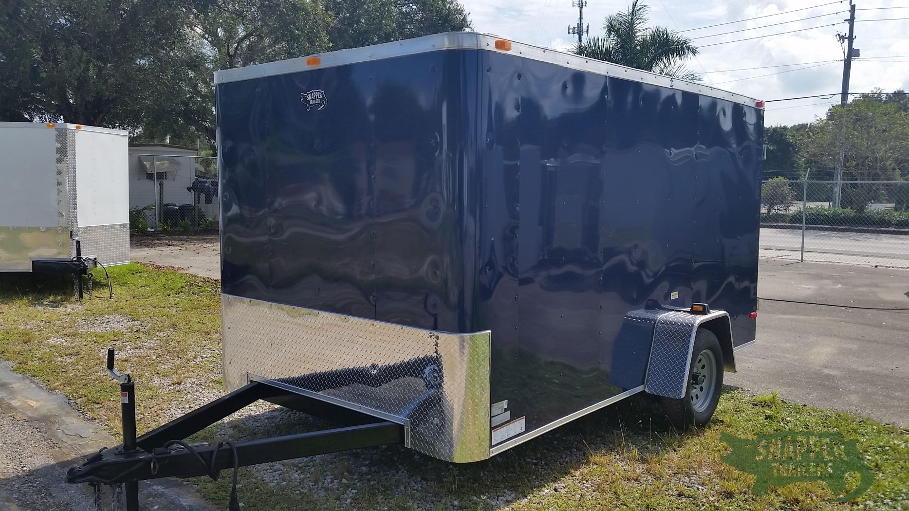 South Georgia Cargo 7x12 SA Trailer - Blue, Double Doors, Side Door, Flat Front, ATP Fenders - Image 11