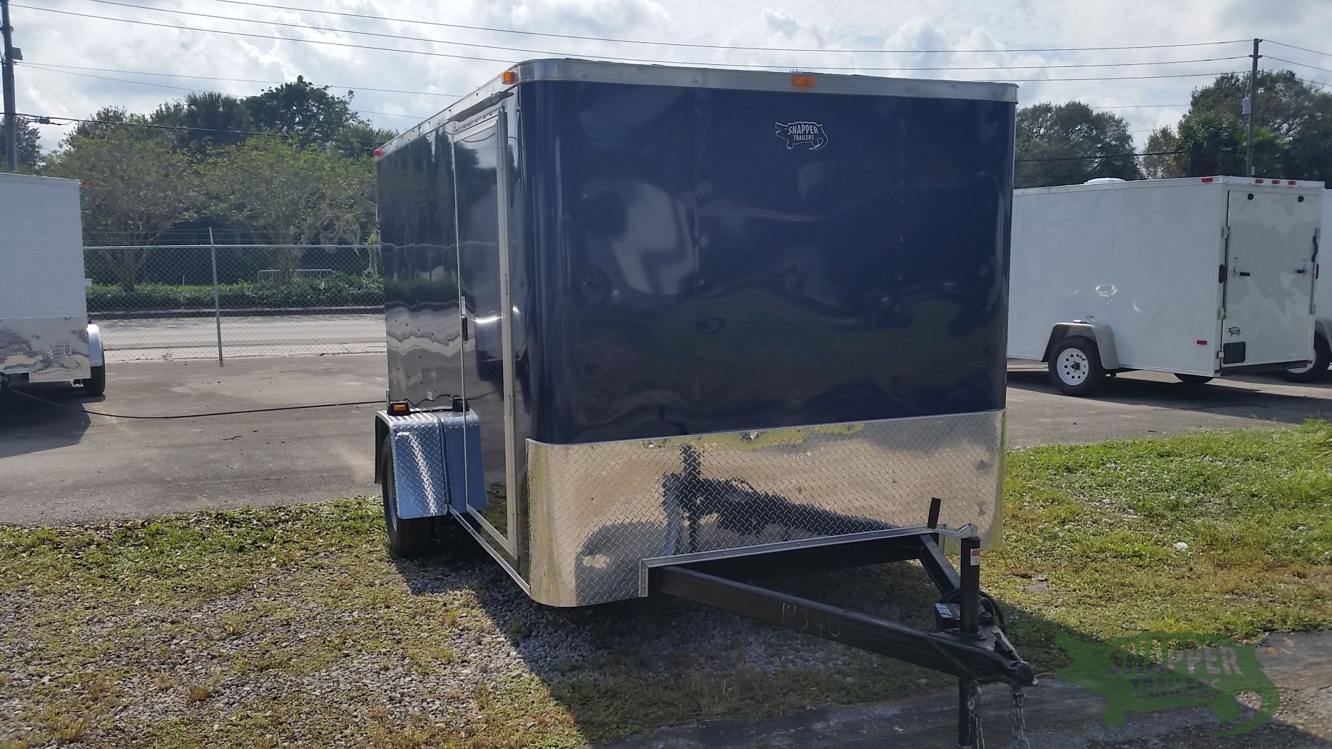 South Georgia Cargo 7x12 SA Trailer - Blue, Double Doors, Side Door, Flat Front, ATP Fenders - Image 2
