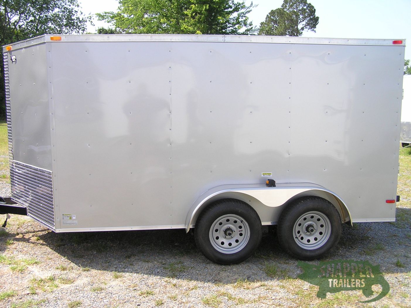 South Georgia Cargo 7x12 TA Trailer - Silver Frost, Ramp, Side Door, D-Rings - Image 6