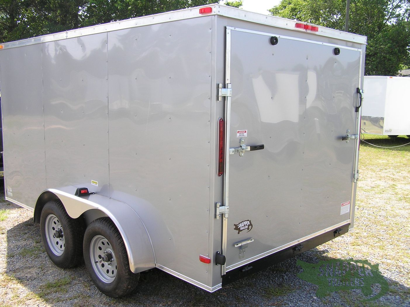 South Georgia Cargo 7x12 TA Trailer - Silver Frost, Ramp, Side Door, D-Rings - Image 4