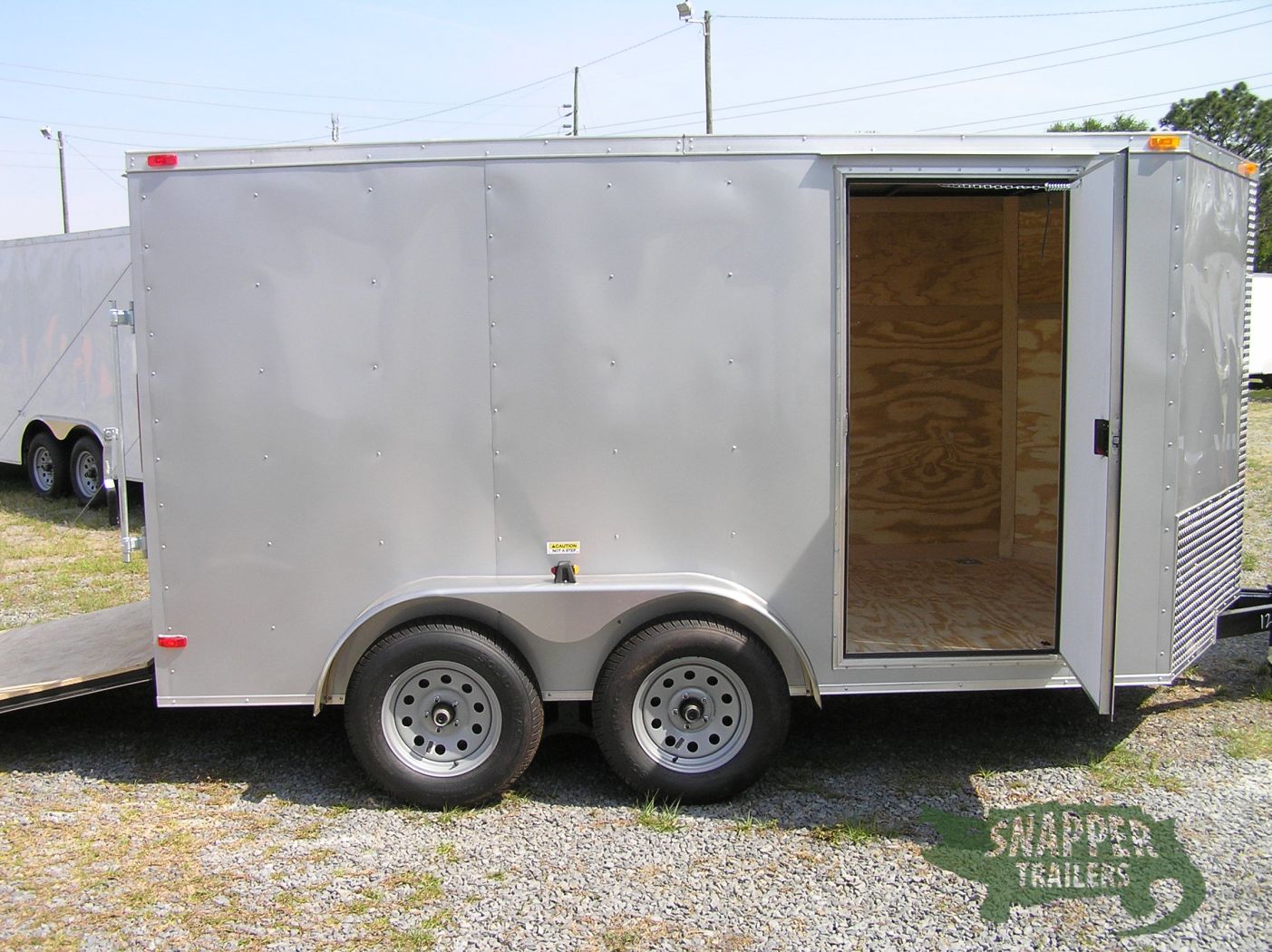 South Georgia Cargo 7x12 TA Trailer - Silver Frost, Ramp, Side Door, D-Rings - Image 10