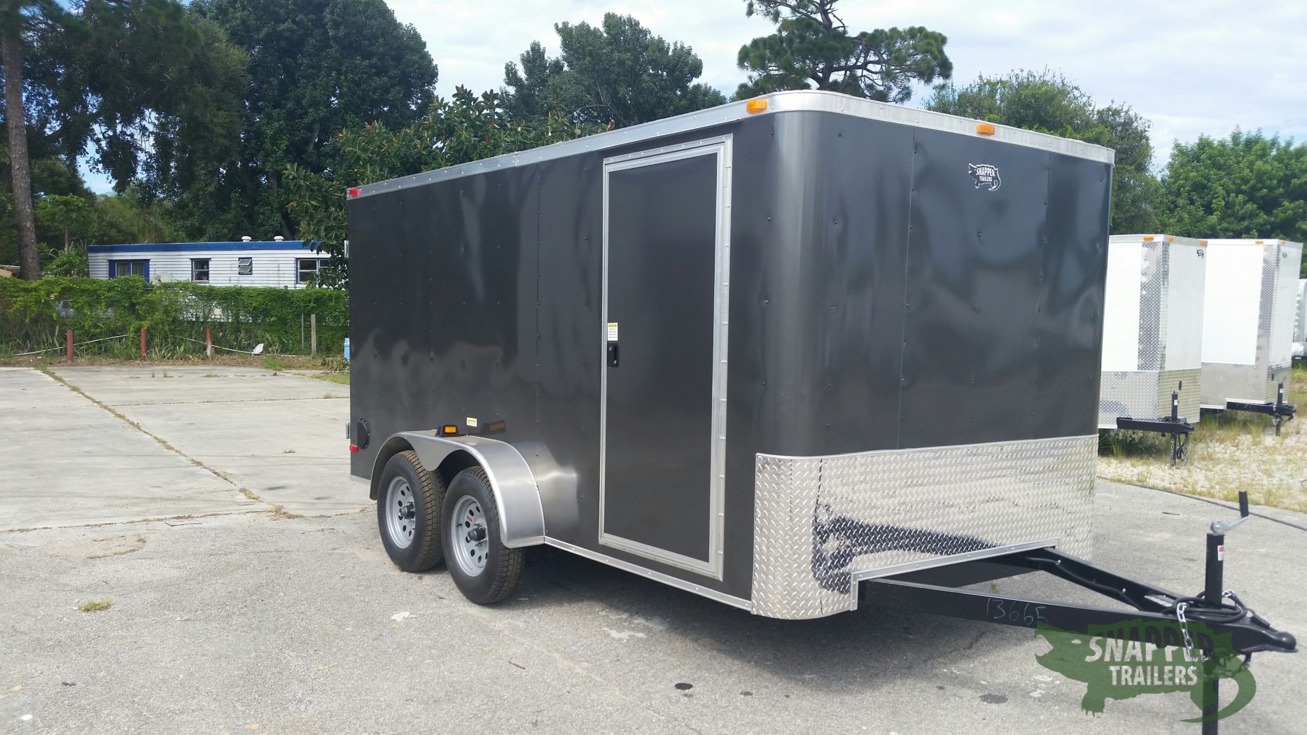 South Georgia Cargo 7x14 TA Trailer - Charcoal Gray, Double Doors, Side Door, Flat Front - Image 12