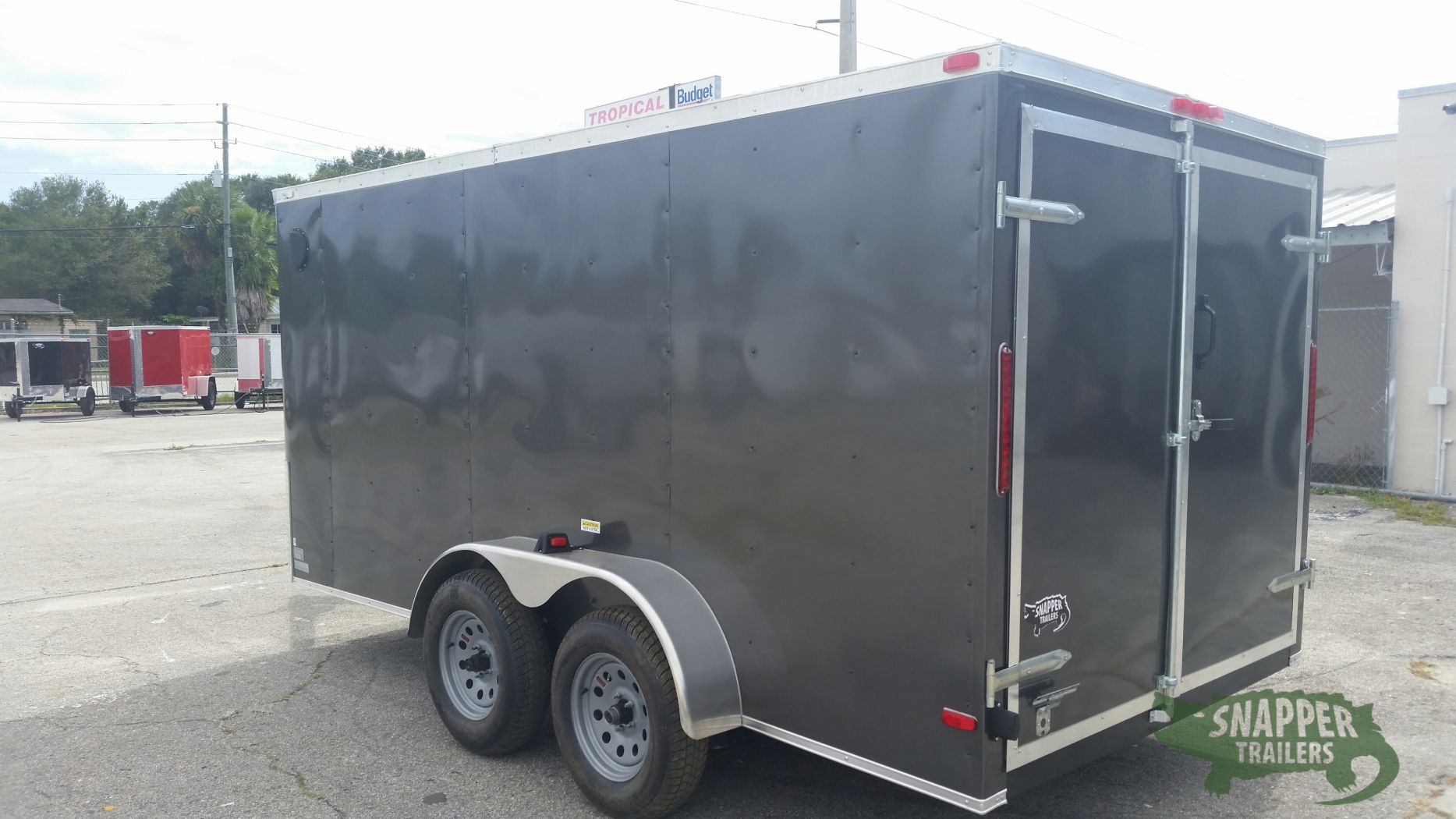 South Georgia Cargo 7x14 TA Trailer - Charcoal Gray, Double Doors, Side Door, Flat Front - Image 5