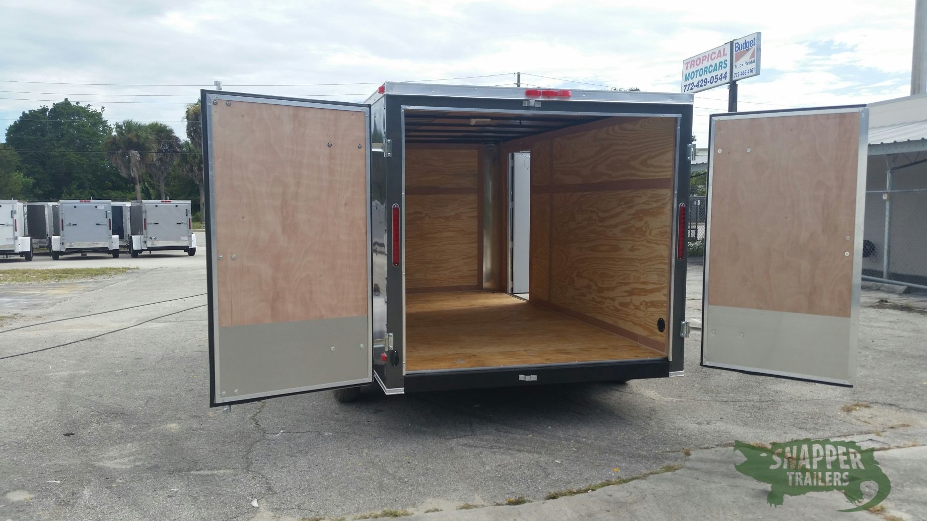 South Georgia Cargo 7x14 TA Trailer - Charcoal Gray, Double Doors, Side Door, Flat Front - Image 4