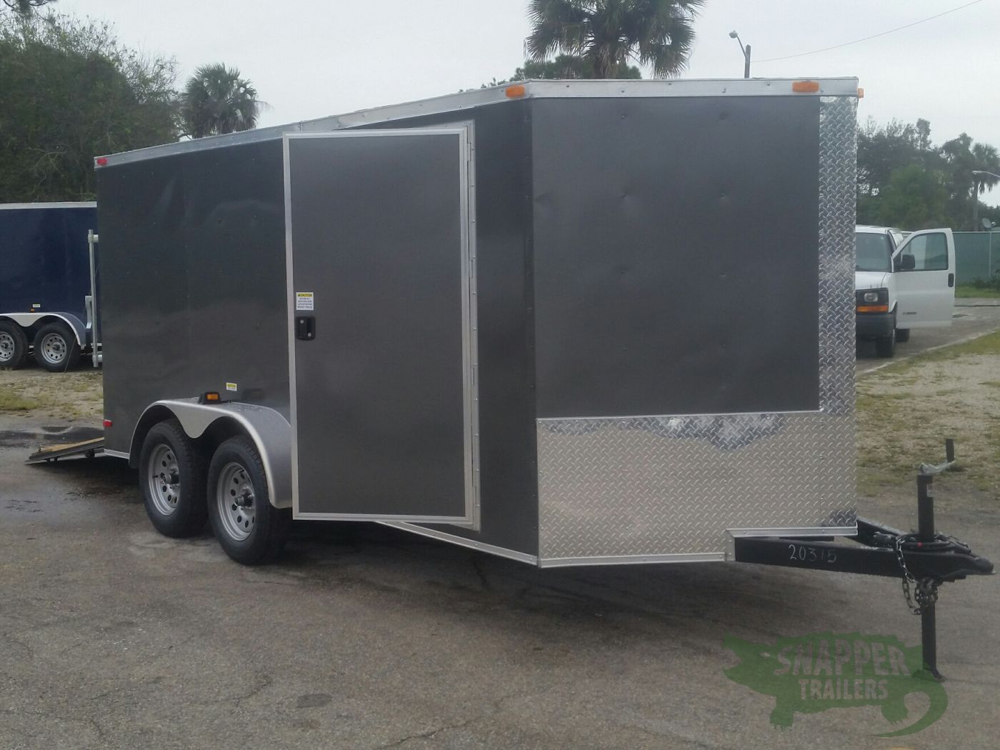 South Georgia Cargo 7x14 TA Trailer - Charcoal Grey, Ramp, Side Door - Image 12