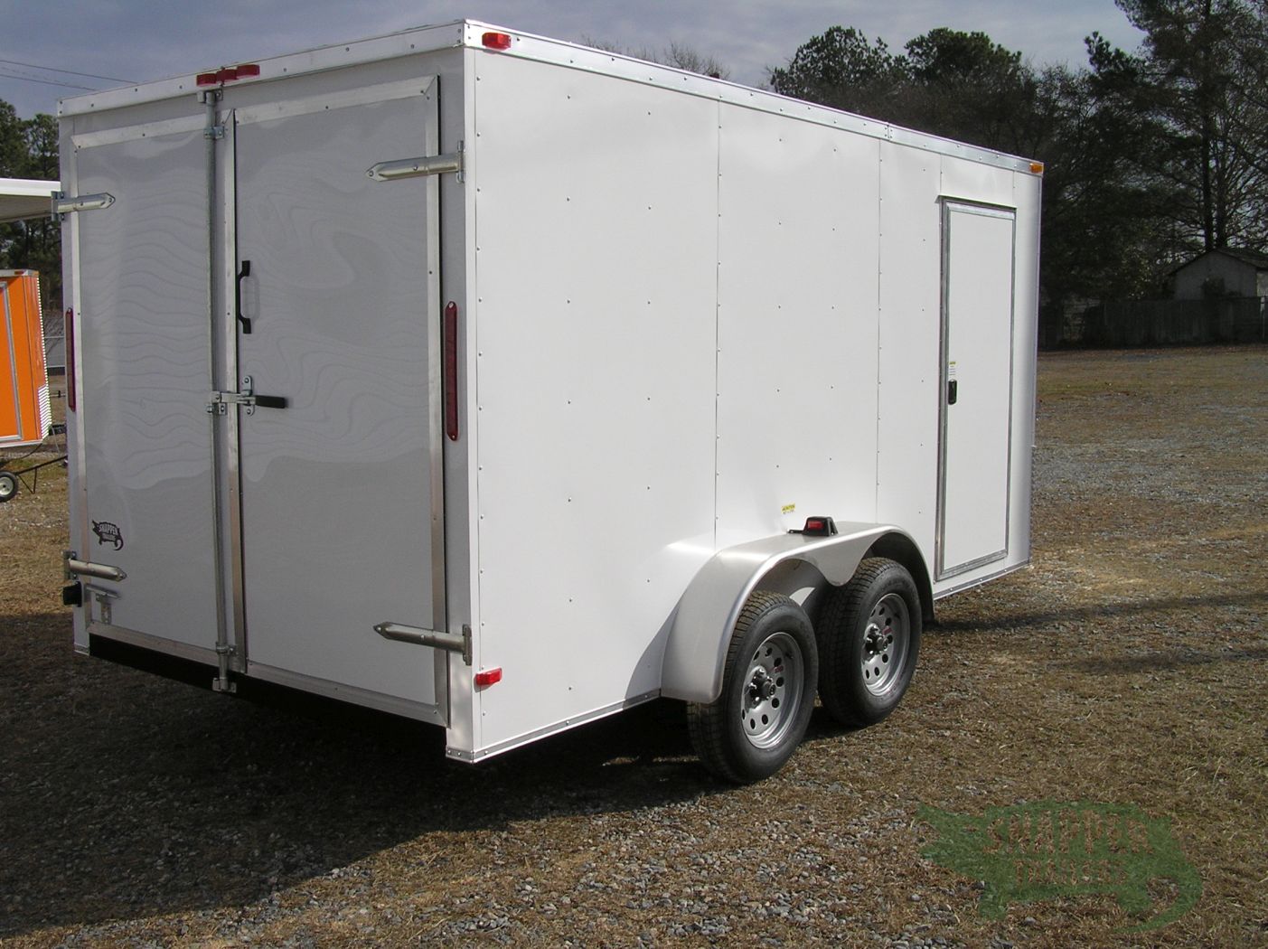 South Georgia Cargo 7x14 TA Trailer - White, Double Doors, Side Door, Extra Height - Image 9