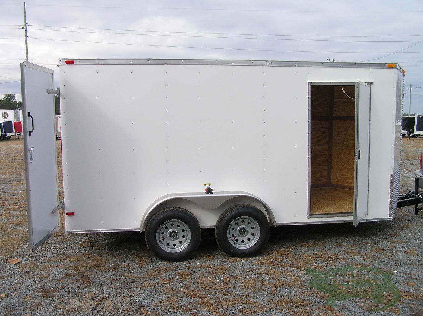 South Georgia Cargo 7x14 TA Trailer - White, Double Doors, Side Door, Extra Height - Image 10