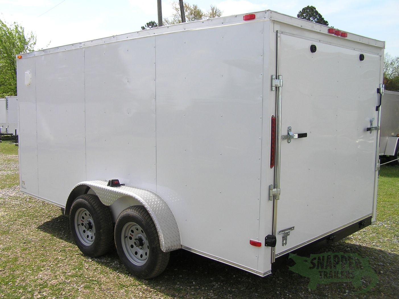 South Georgia Cargo Custom 7x14 TA Trailer - White, Ramp, Side Door, RTP Flooring, Side Vents, E-Track, LED Lights - Image 5