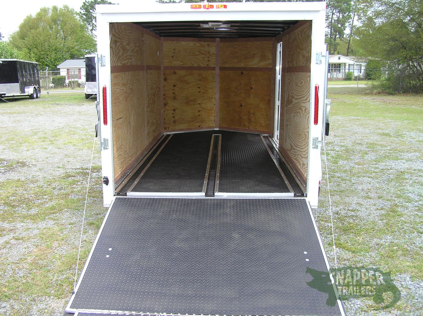 South Georgia Cargo Custom 7x14 TA Trailer - White, Ramp, Side Door, RTP Flooring, Side Vents, E-Track, LED Lights - Image 6