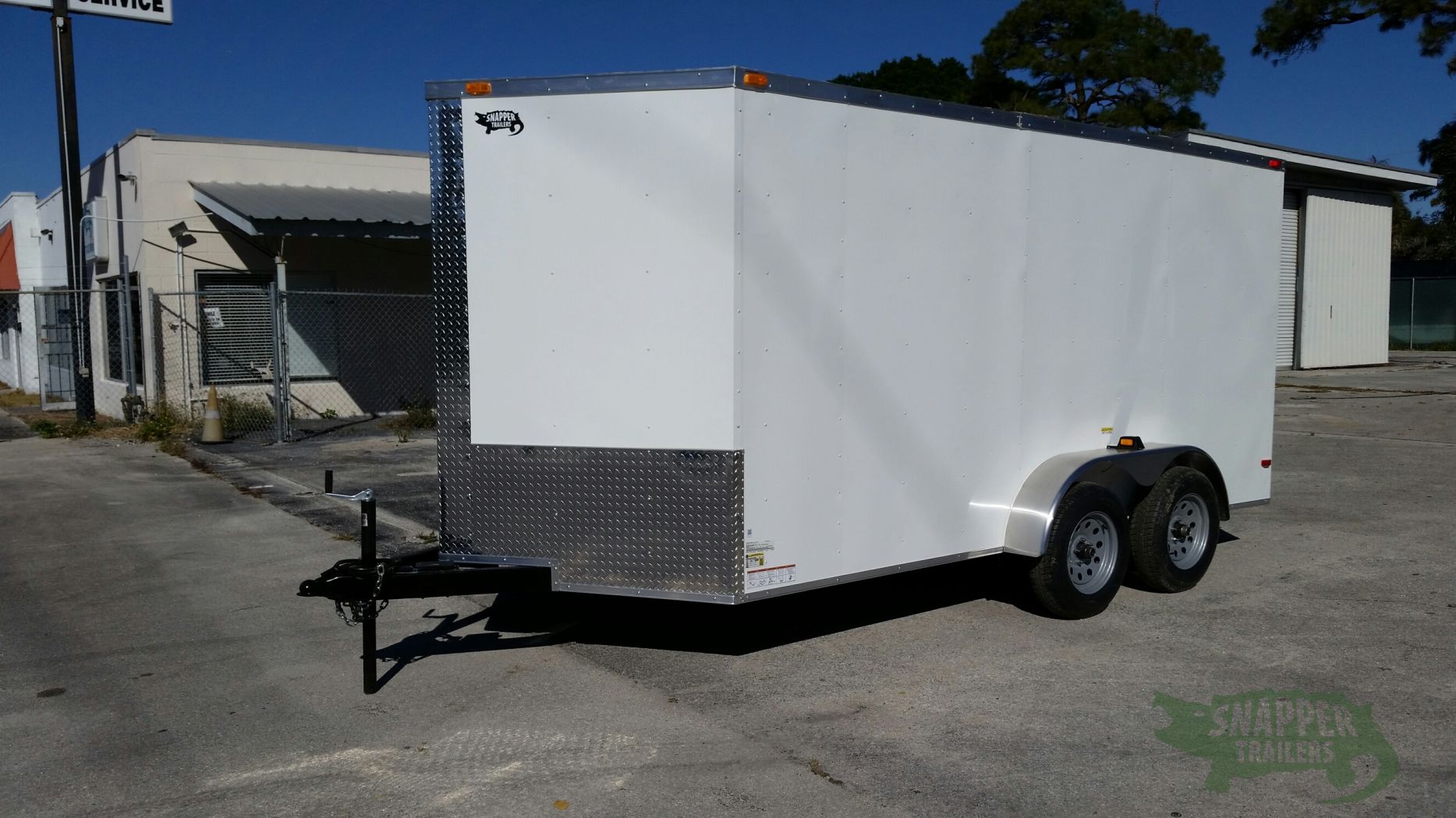 South Georgia Cargo 7x14 TA Trailer - White, Ramp, Side Door - Image 2