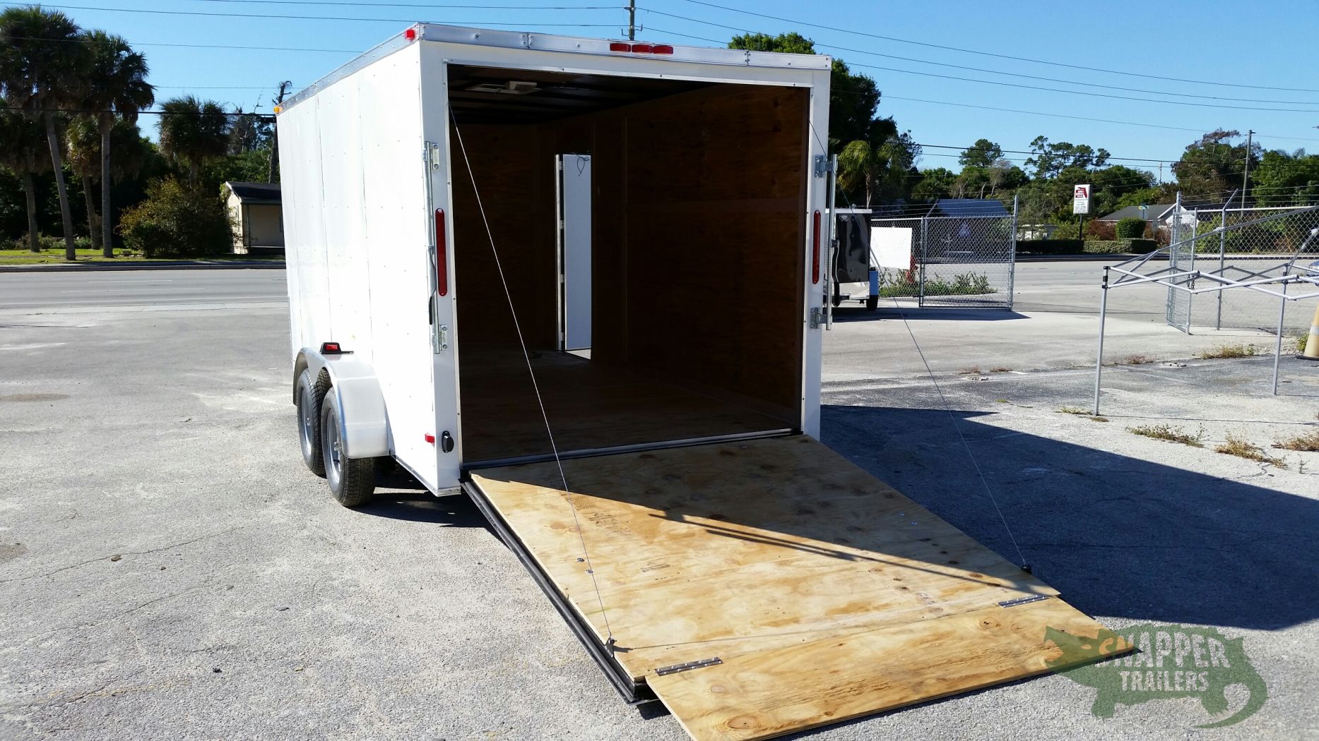 South Georgia Cargo 7x14 TA Trailer - White, Ramp, Side Door - Image 4