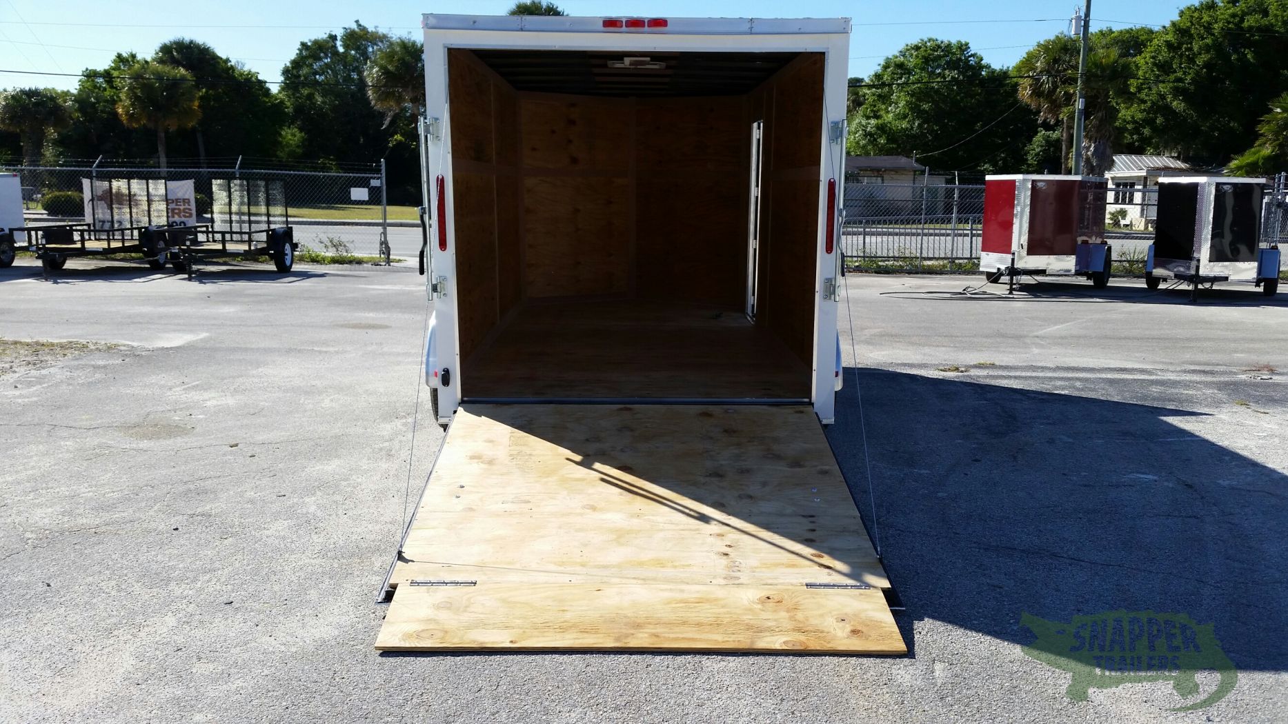 South Georgia Cargo 7x14 TA Trailer - White, Ramp, Side Door - Image 6