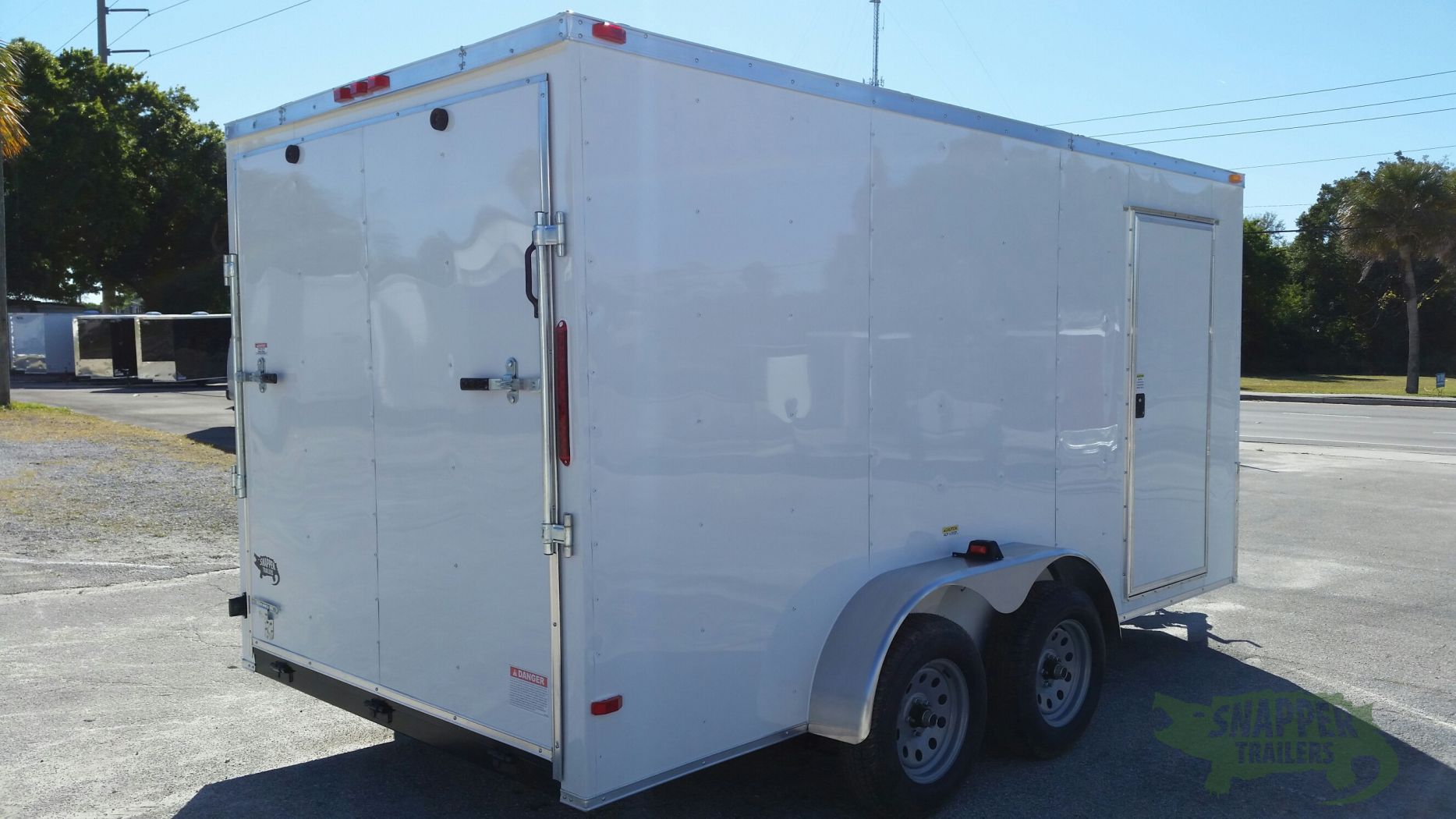 South Georgia Cargo 7x14 TA Trailer - White, Ramp, Side Door - Image 9