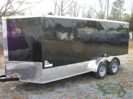 Alternative view of South Georgia Cargo 7x16 TA Custom Trailer - Black, Ramp, Side Door, Many Options