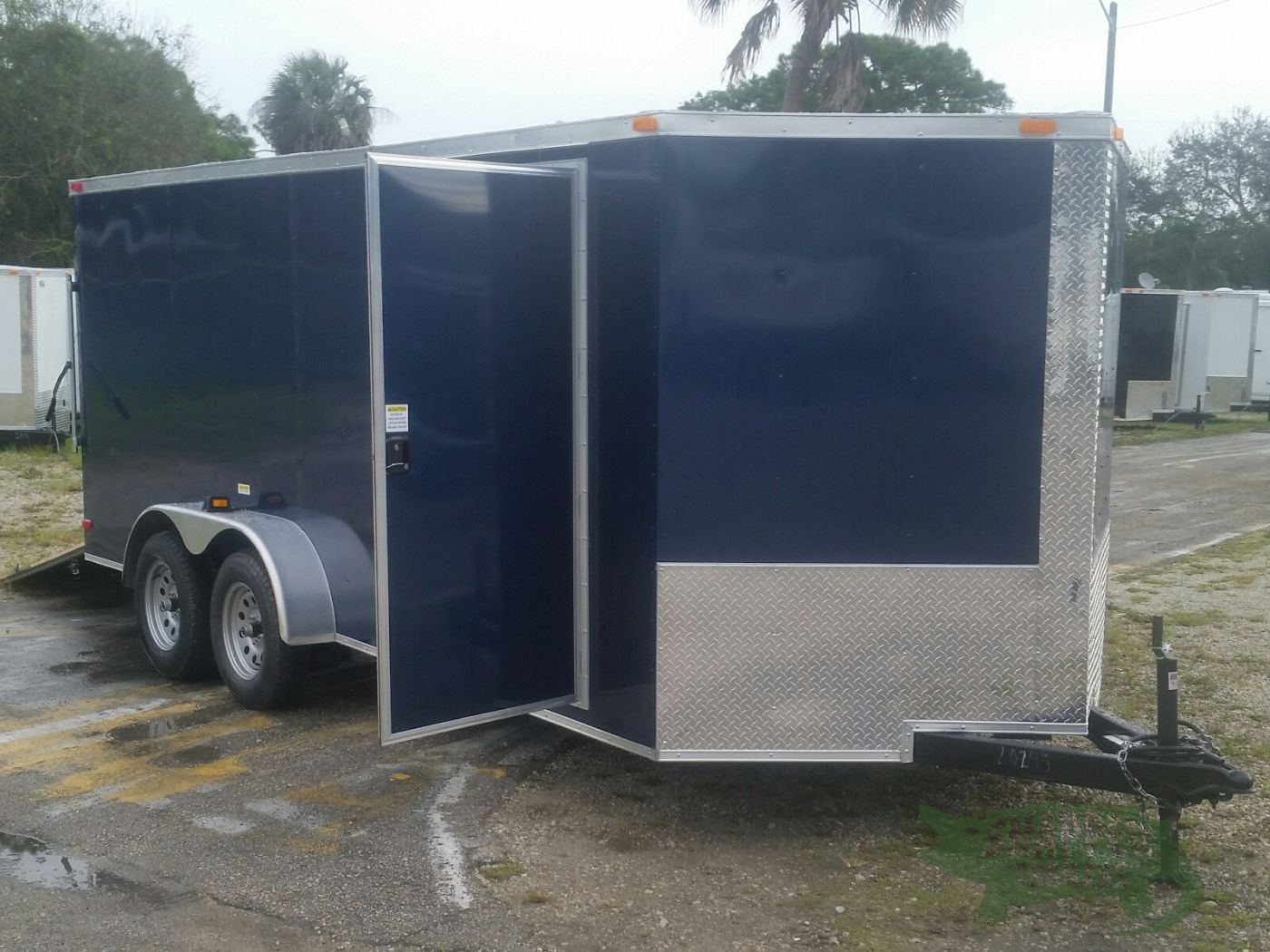 South Georgia Cargo 7x16 TA Trailer - Blue, Ramp, Side Door - Image 12