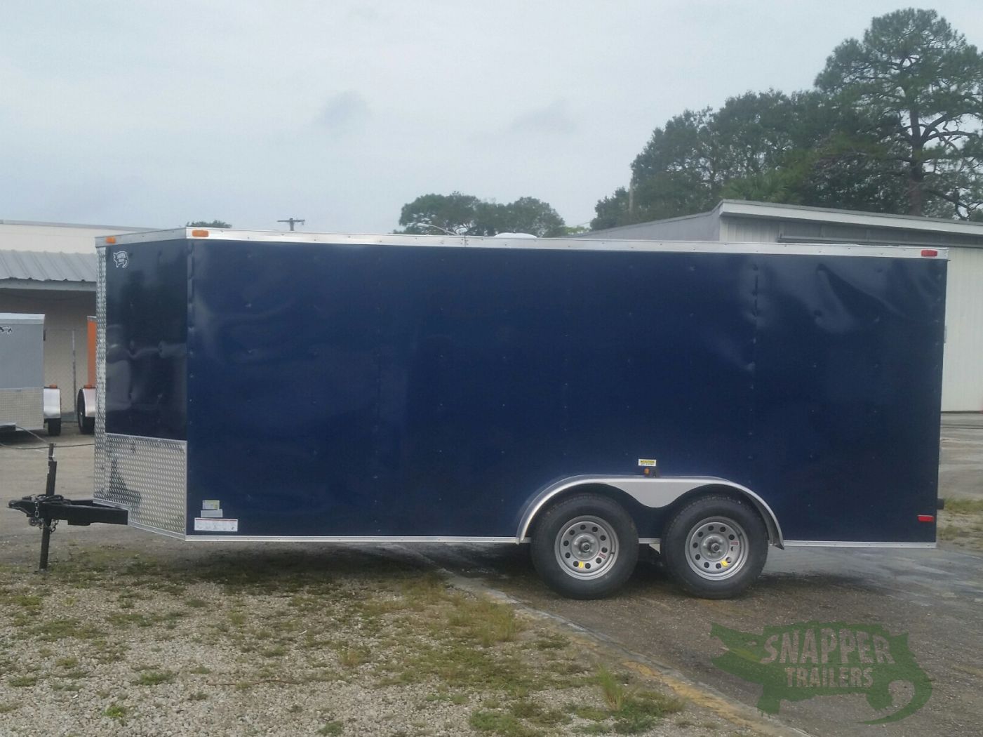 South Georgia Cargo 7x16 TA Trailer - Blue, Ramp, Side Door - Image 3