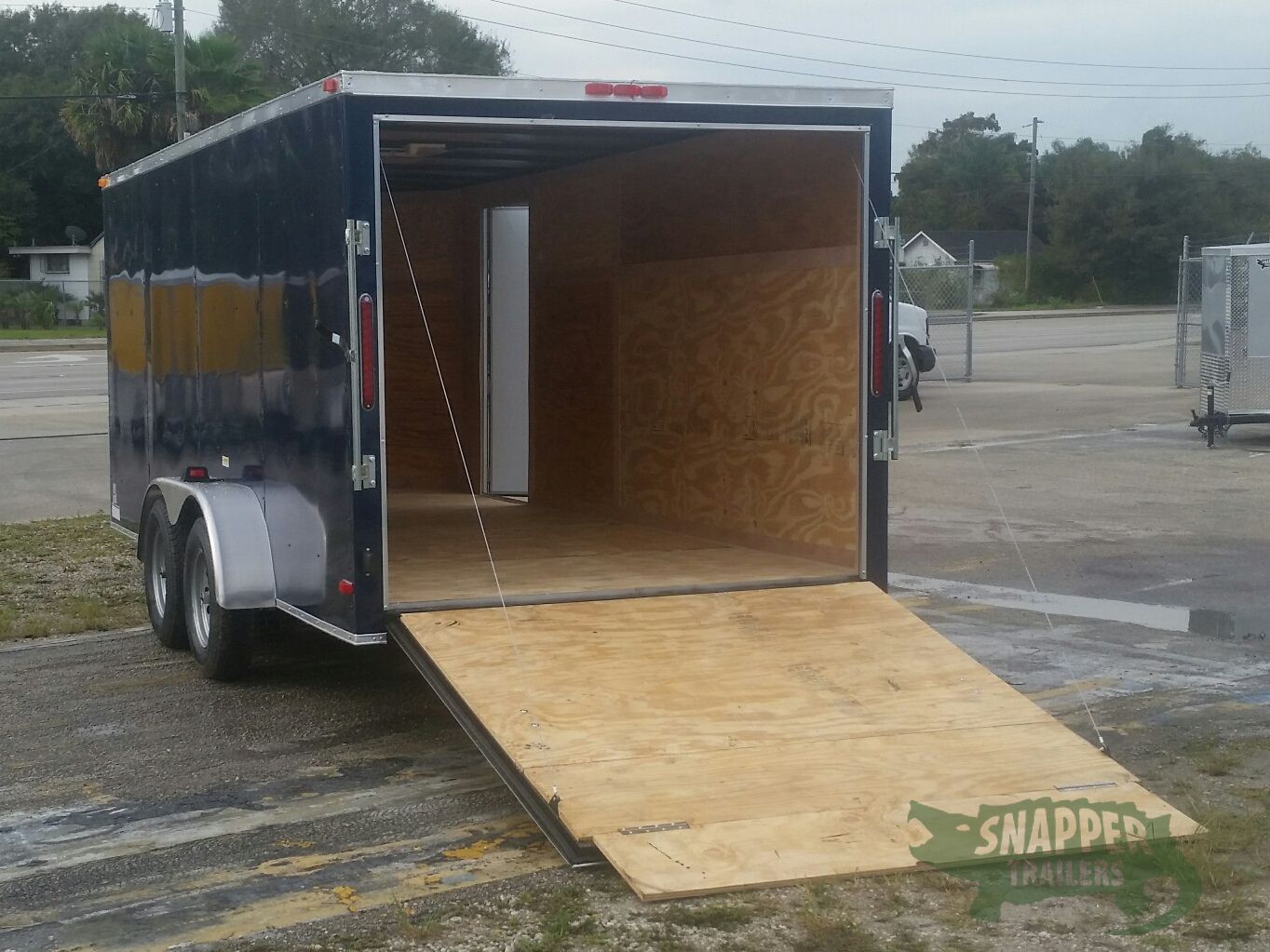 South Georgia Cargo 7x16 TA Trailer - Blue, Ramp, Side Door - Image 4