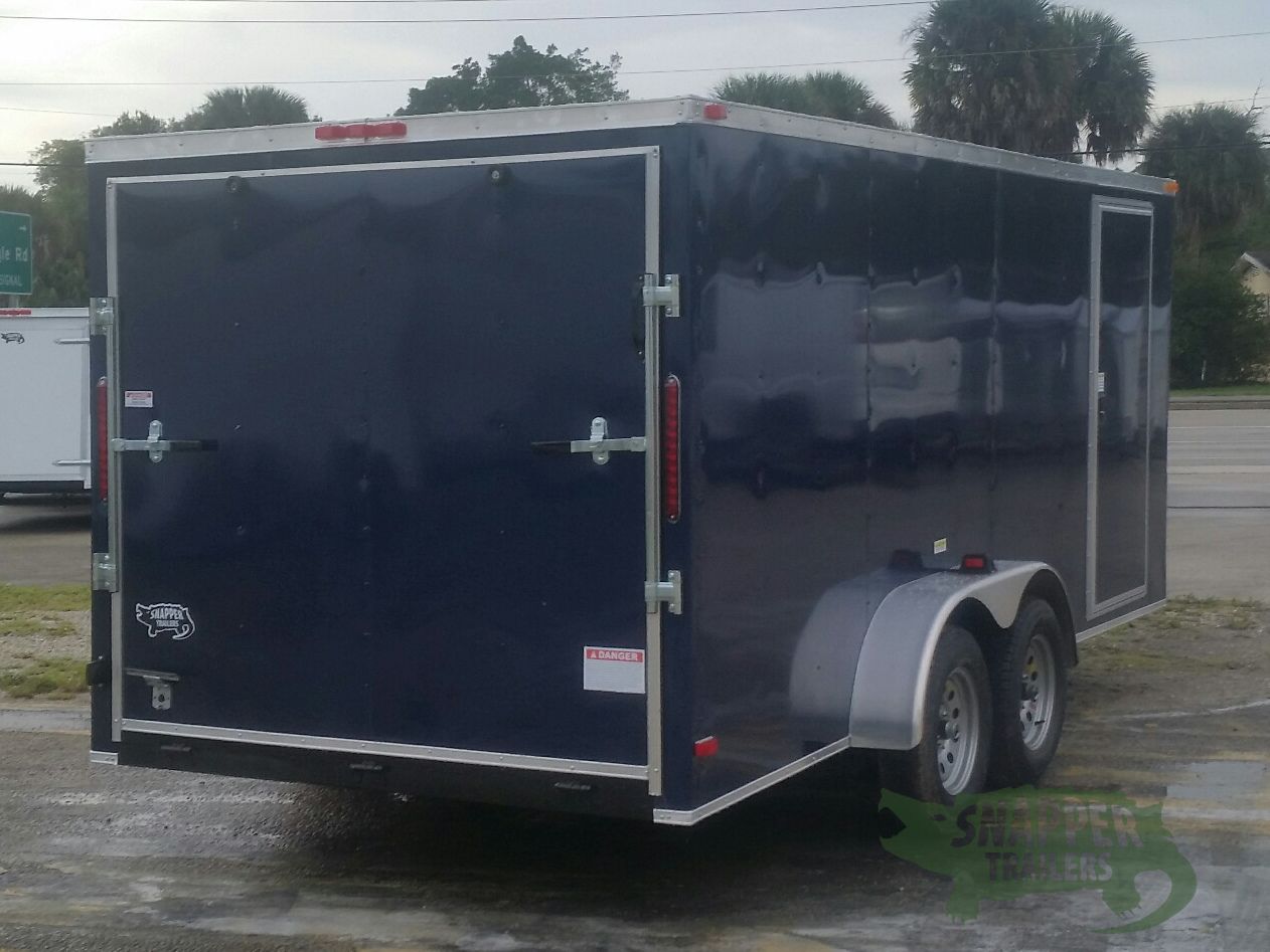 South Georgia Cargo 7x16 TA Trailer - Blue, Ramp, Side Door - Image 9
