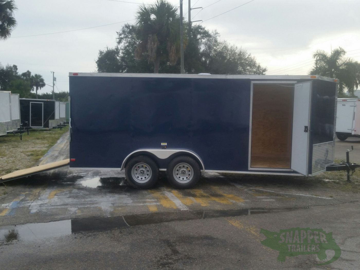 South Georgia Cargo 7x16 TA Trailer - Blue, Ramp, Side Door - Image 10