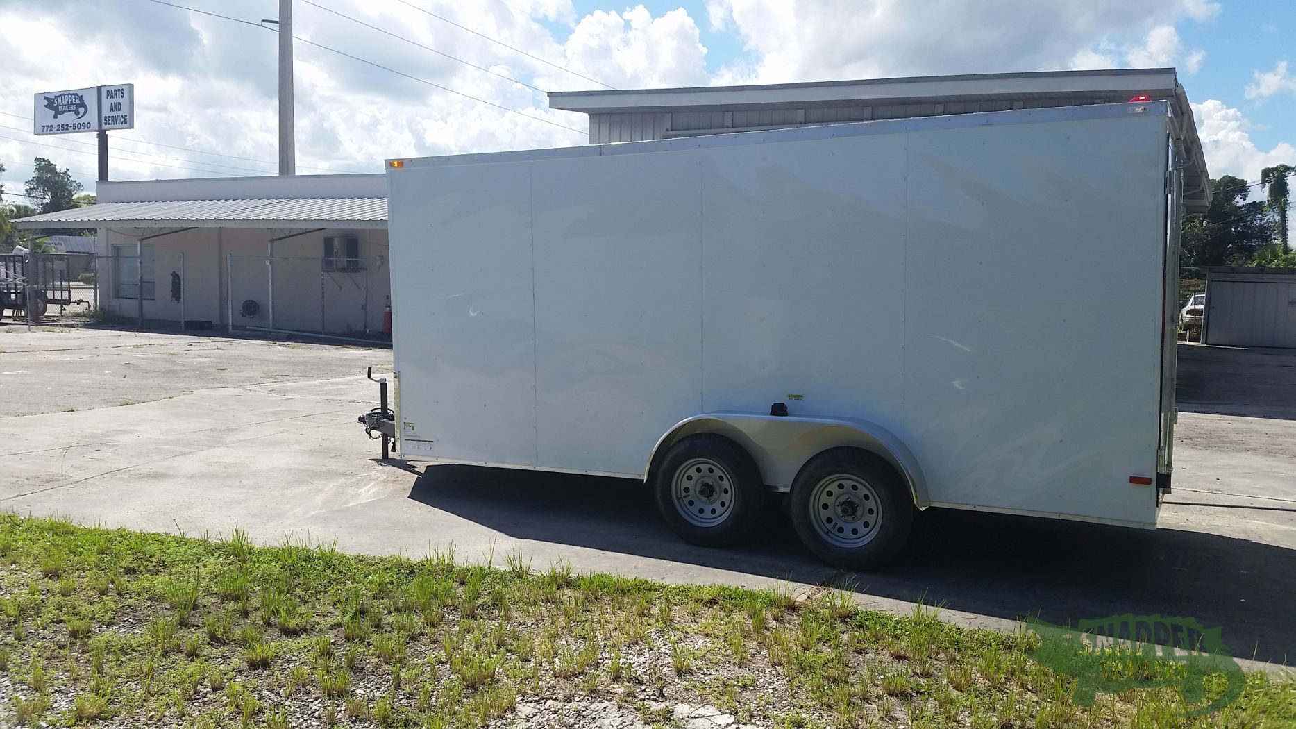 South Georgia Cargo 7x16 TA Trailer - White, Dowble Doors, Side Door, Extra Height - Image 3