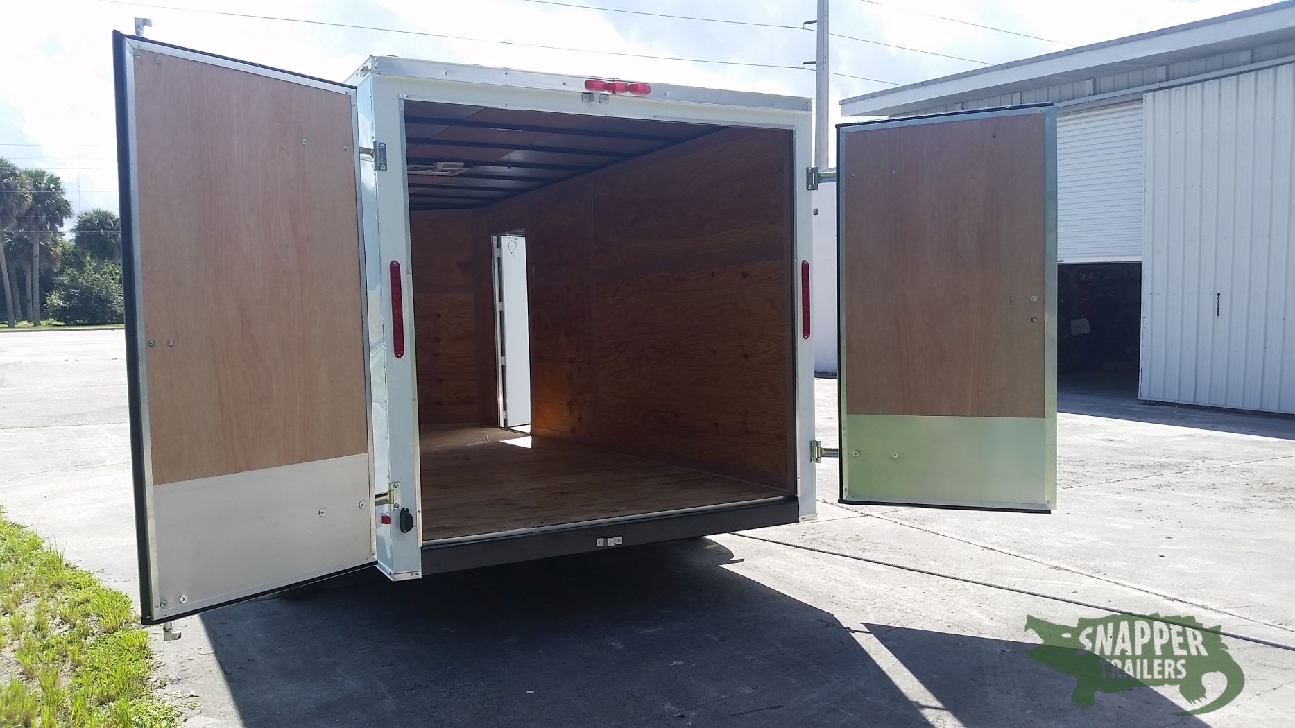 South Georgia Cargo 7x16 TA Trailer - White, Dowble Doors, Side Door, Extra Height - Image 4