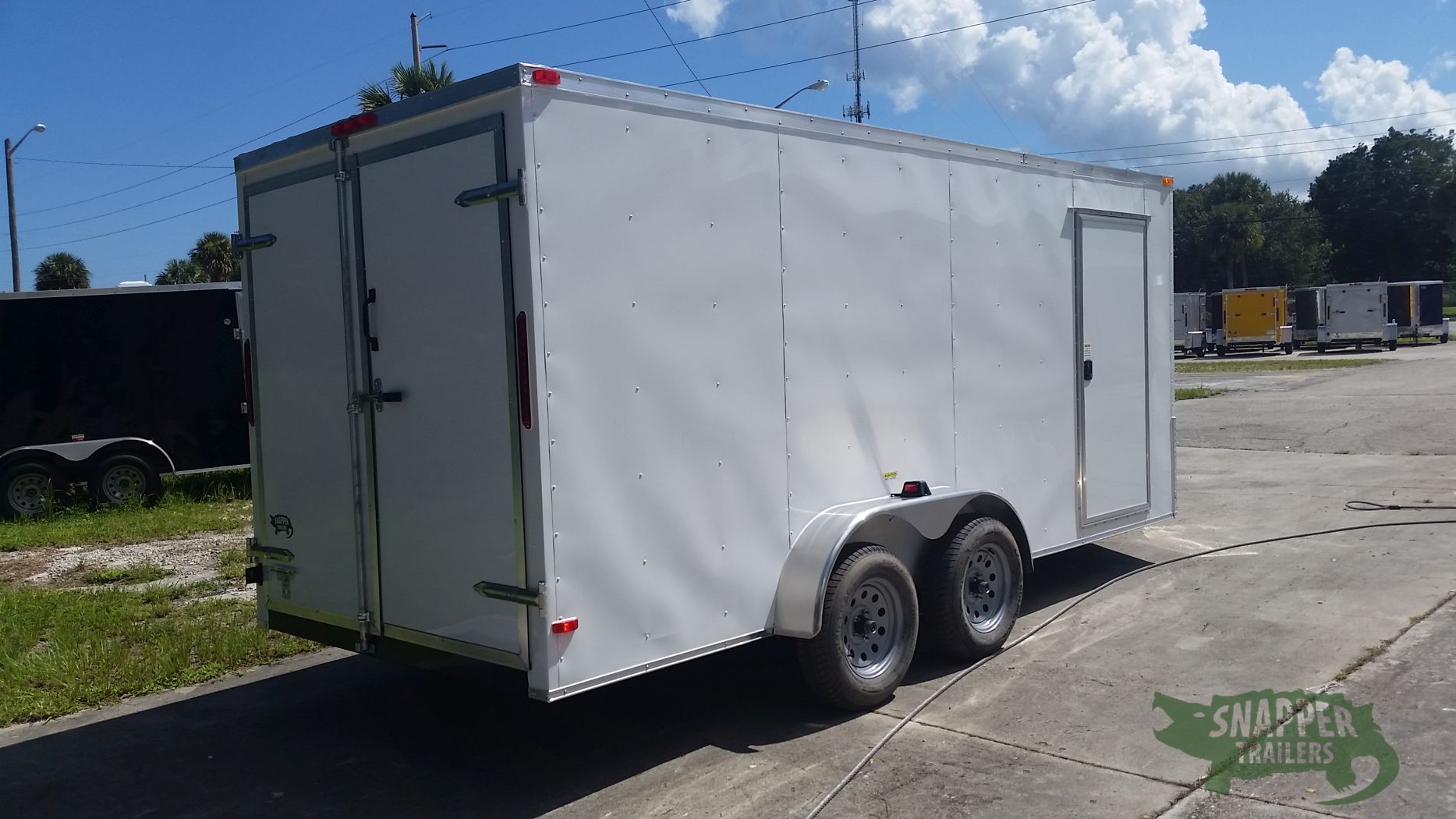 South Georgia Cargo 7x16 TA Trailer - White, Dowble Doors, Side Door, Extra Height - Image 9