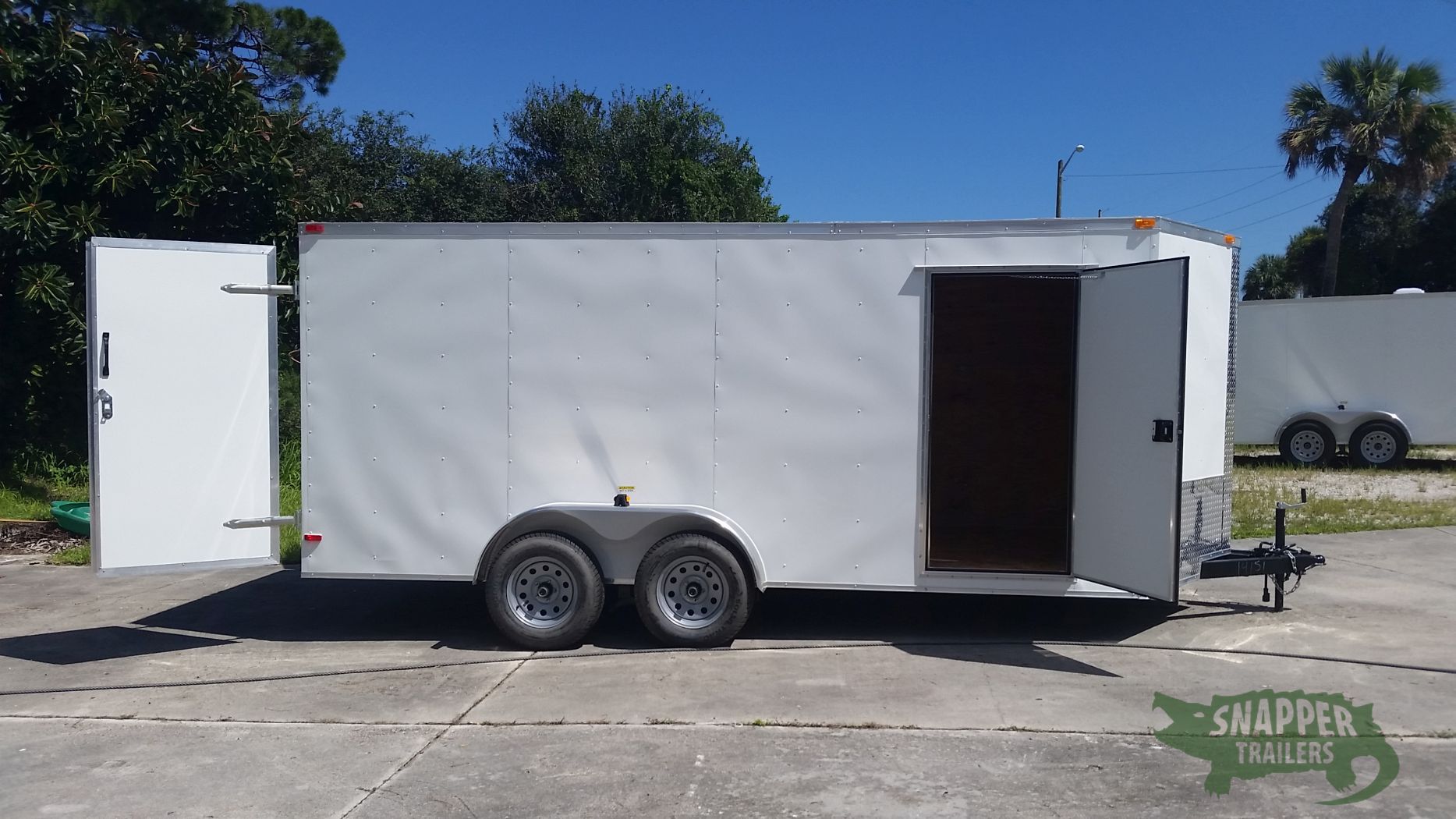 South Georgia Cargo 7x16 TA Trailer - White, Dowble Doors, Side Door, Extra Height - Image 10