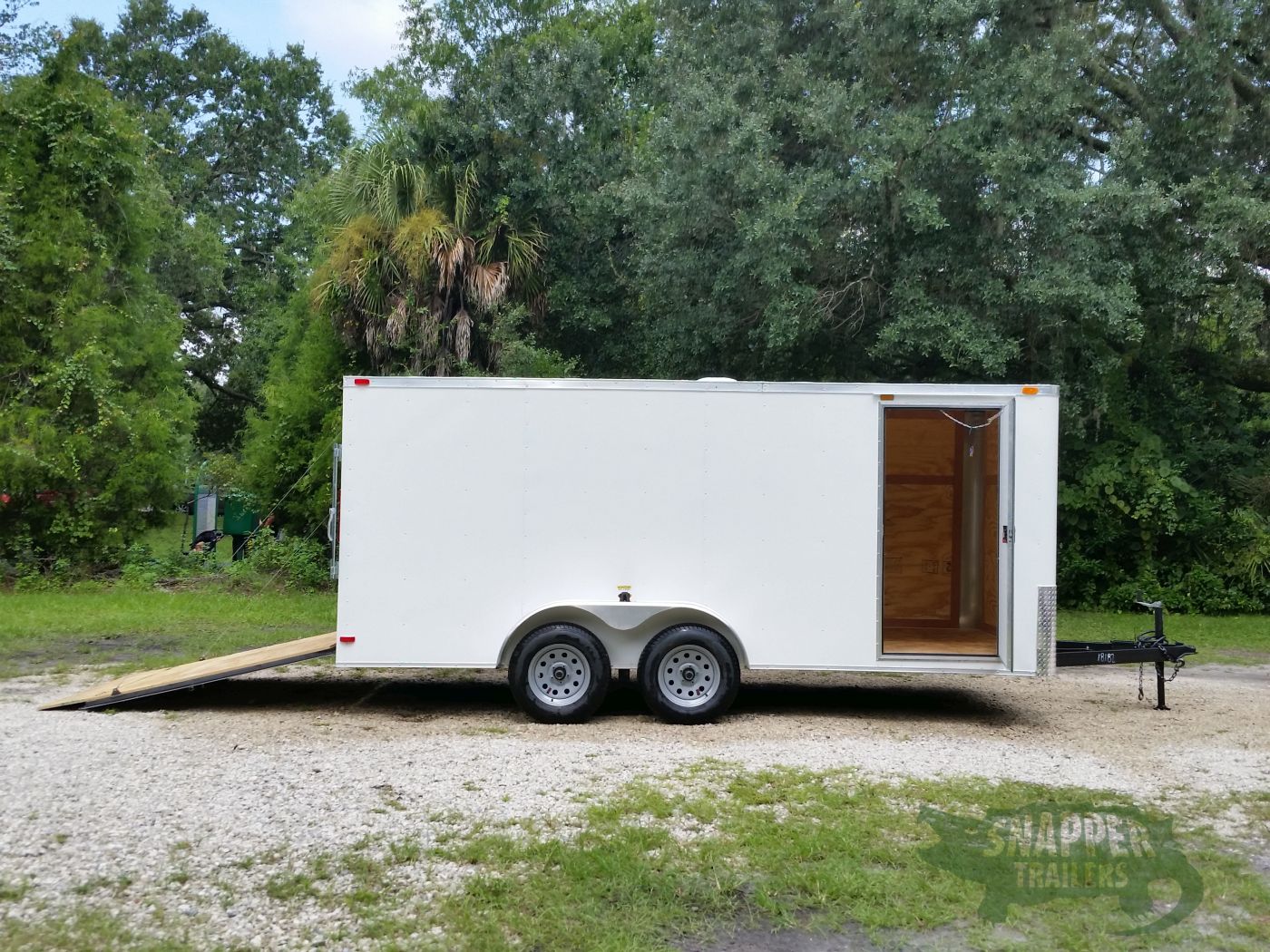 South Georgia Cargo 7x16 TA Trailer - White, Ramp, Side Door, Flat Front - Image 10