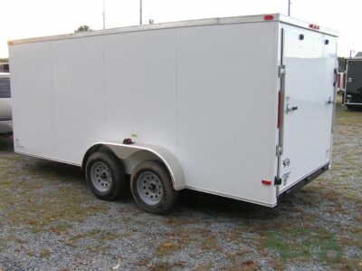 South Georgia Cargo 7x16 TA Trailer - White, Ramp, Side Door - Image 5