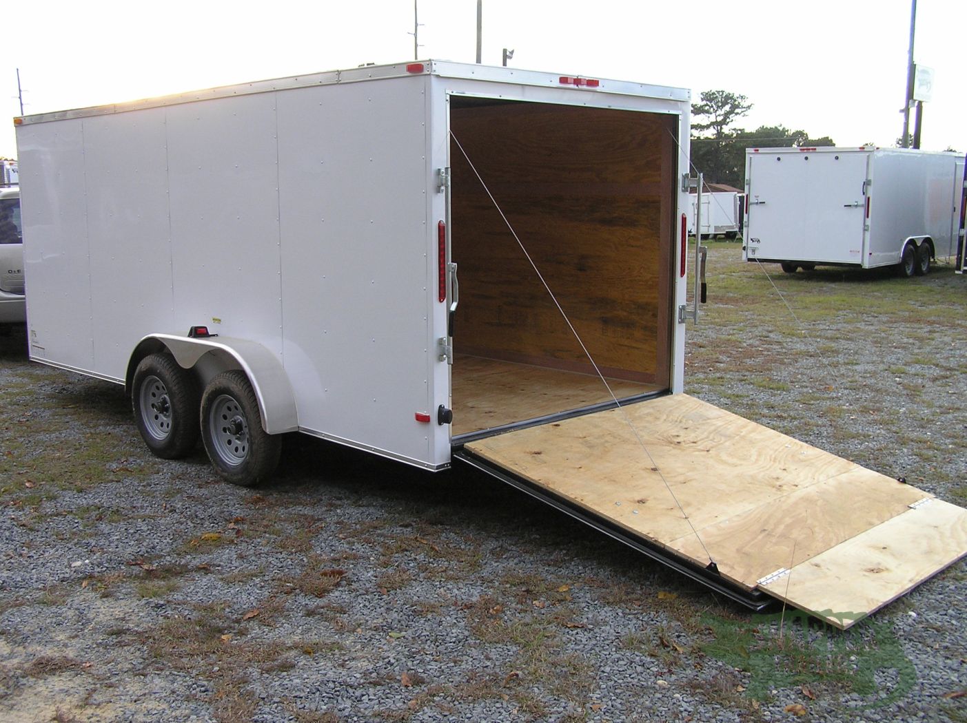 South Georgia Cargo 7x16 TA Trailer - White, Ramp, Side Door - Image 4
