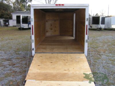 South Georgia Cargo 7x16 TA Trailer - White, Ramp, Side Door - Image 6