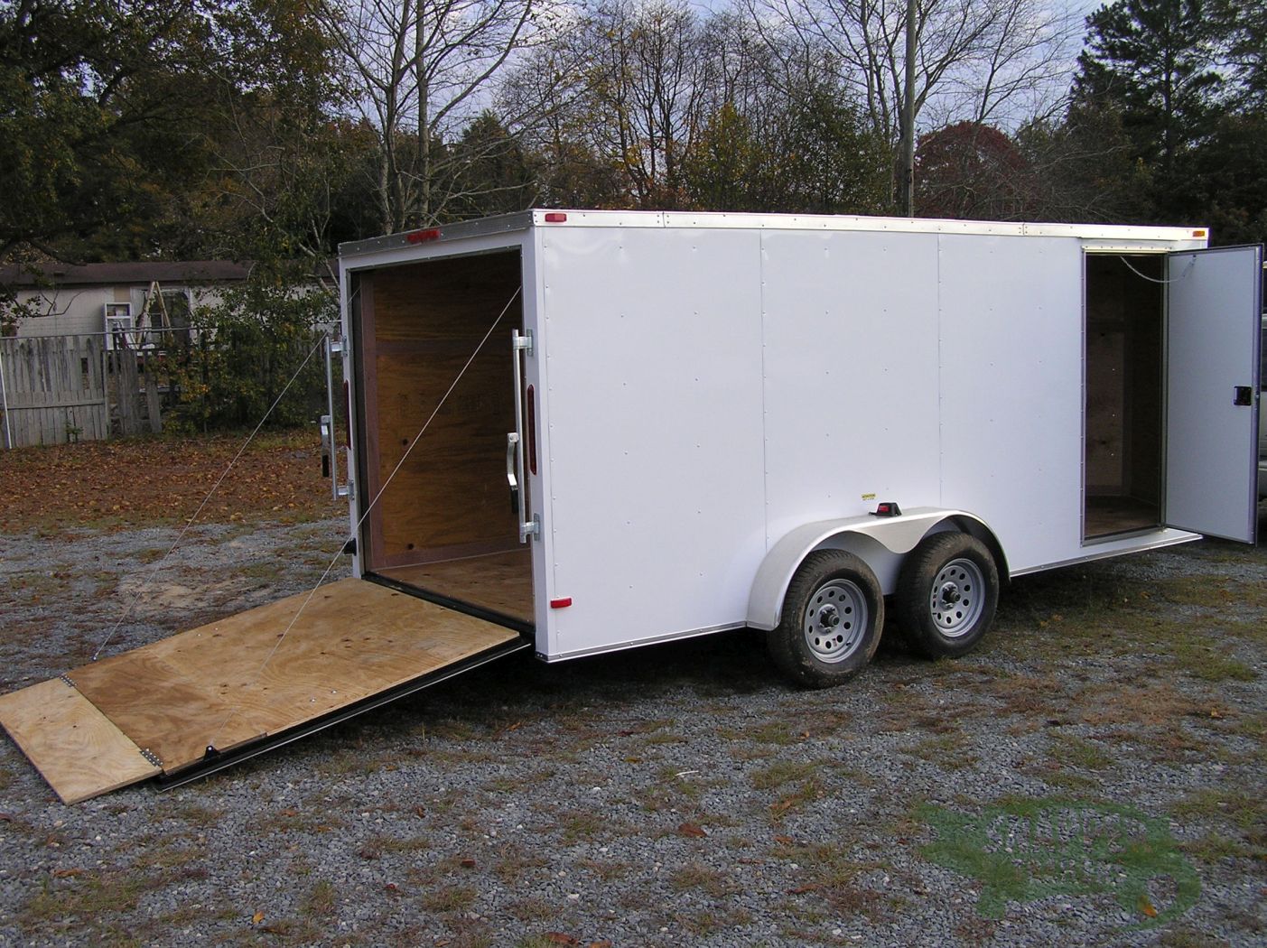 South Georgia Cargo 7x16 TA Trailer - White, Ramp, Side Door - Image 8