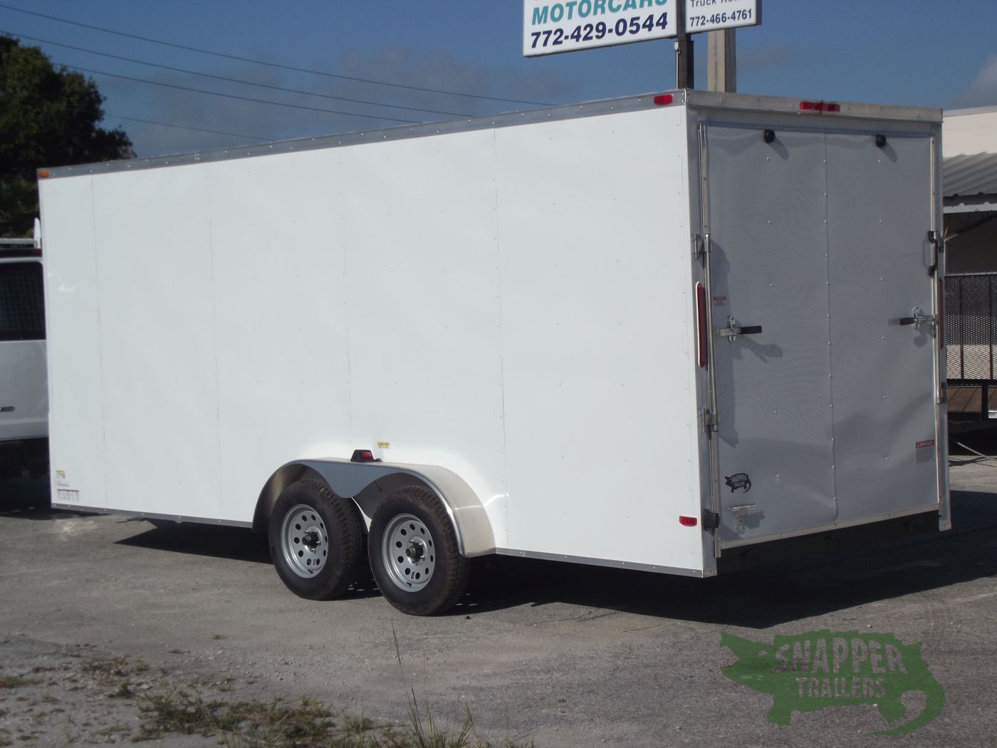 South Georgia Cargo 7x18 TA Trailer - White, Ramp, Side Door, Extra Height - Image 5