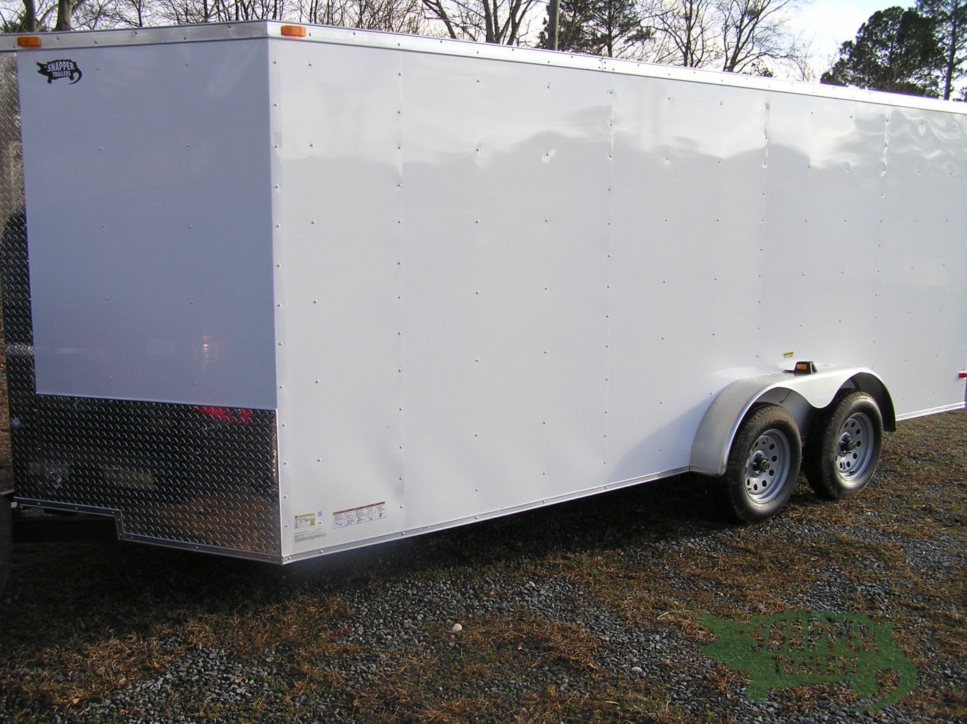 South Georgia Cargo 7x18 TA Trailer - White, Ramp, Side Door, Extra Height - Image 2