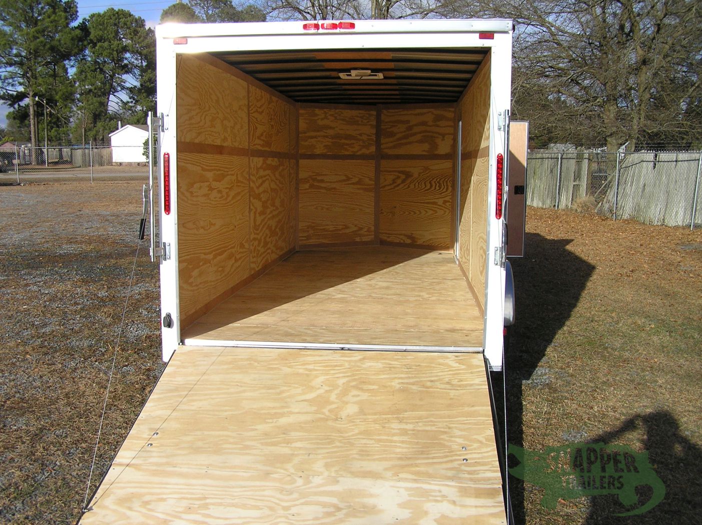 South Georgia Cargo 7x18 TA Trailer - White, Ramp, Side Door, Extra Height - Image 4