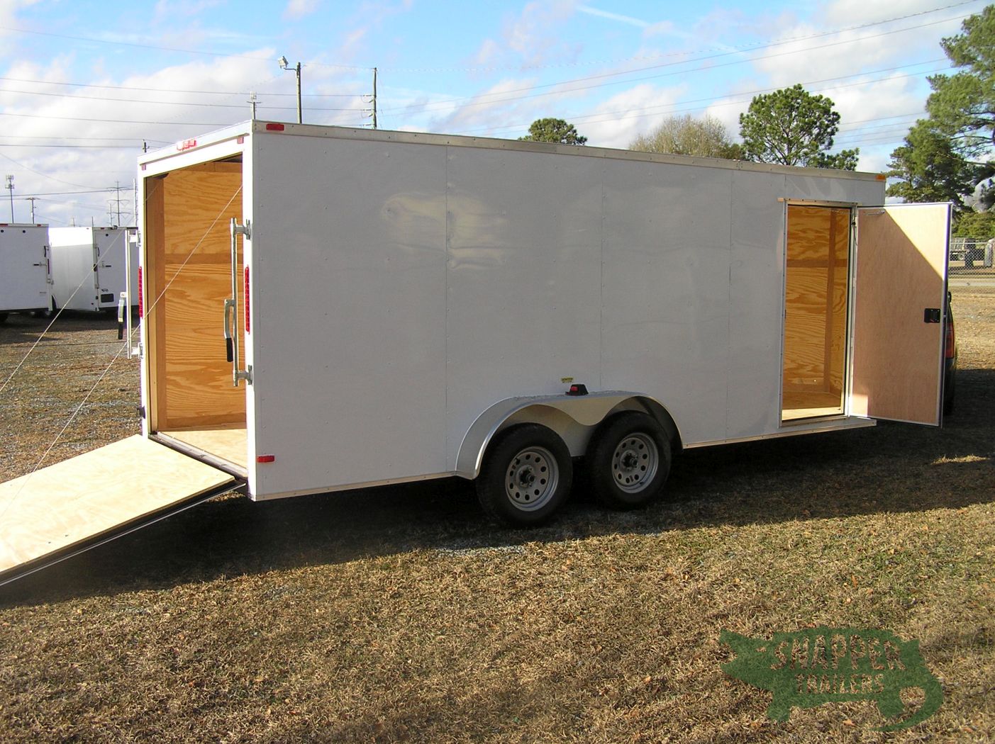 South Georgia Cargo 7x18 TA Trailer - White, Ramp, Side Door, Extra Height - Image 5
