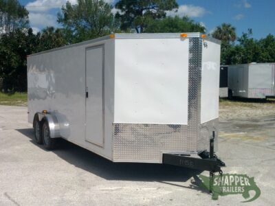 South Georgia Cargo 7x20 TA Trailer - White, Ramp, Side Door - Image 13