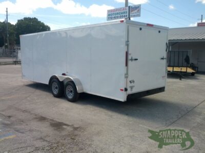 South Georgia Cargo 7x20 TA Trailer - White, Ramp, Side Door - Image 6