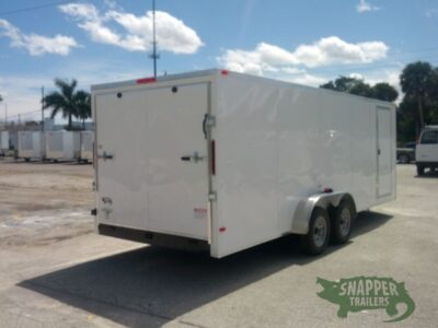 South Georgia Cargo 7x20 TA Trailer - White, Ramp, Side Door - Image 10