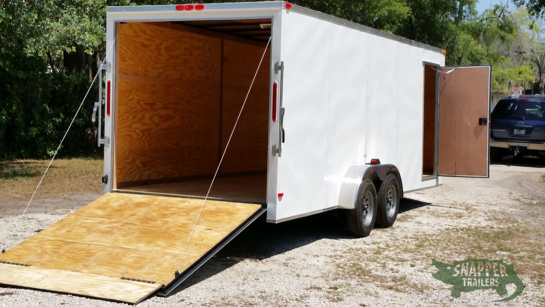 South Georgia Cargo 7x20 TA Trailer - White, Ramp, Side Door, Extra Height - Image 8