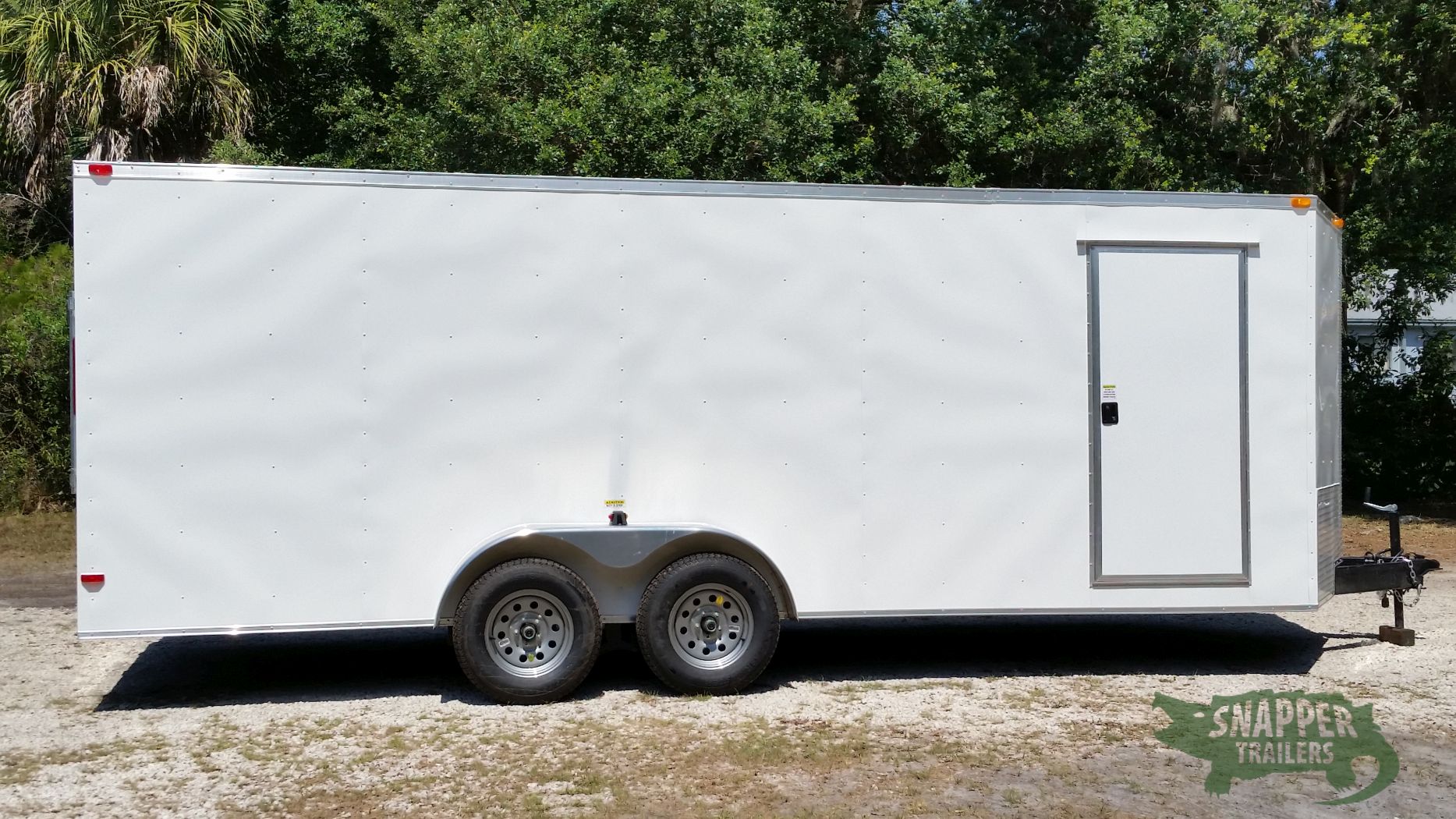 South Georgia Cargo 7x20 TA Trailer - White, Ramp, Side Door, Extra Height