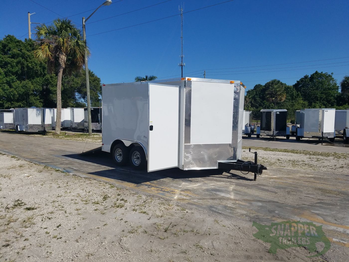 South Georgia Cargo 8.5x12 TA Trailer - White, Ramp, Side Door - Image 12