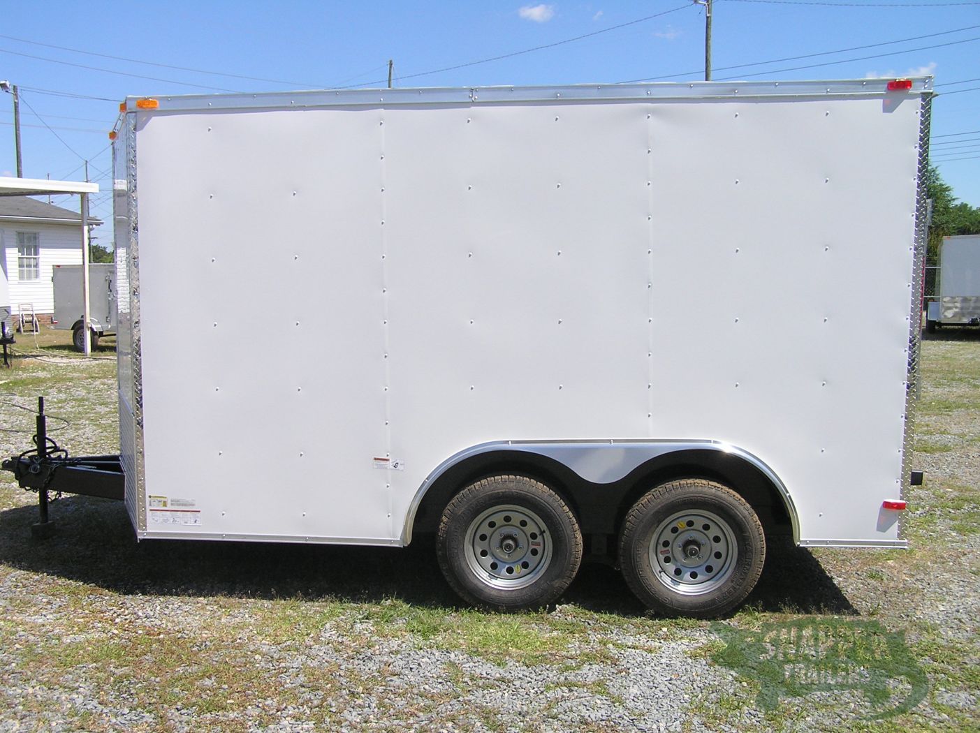 South Georgia Cargo 8.5x12 TA Trailer - White, Ramp, Side Door - Image 3