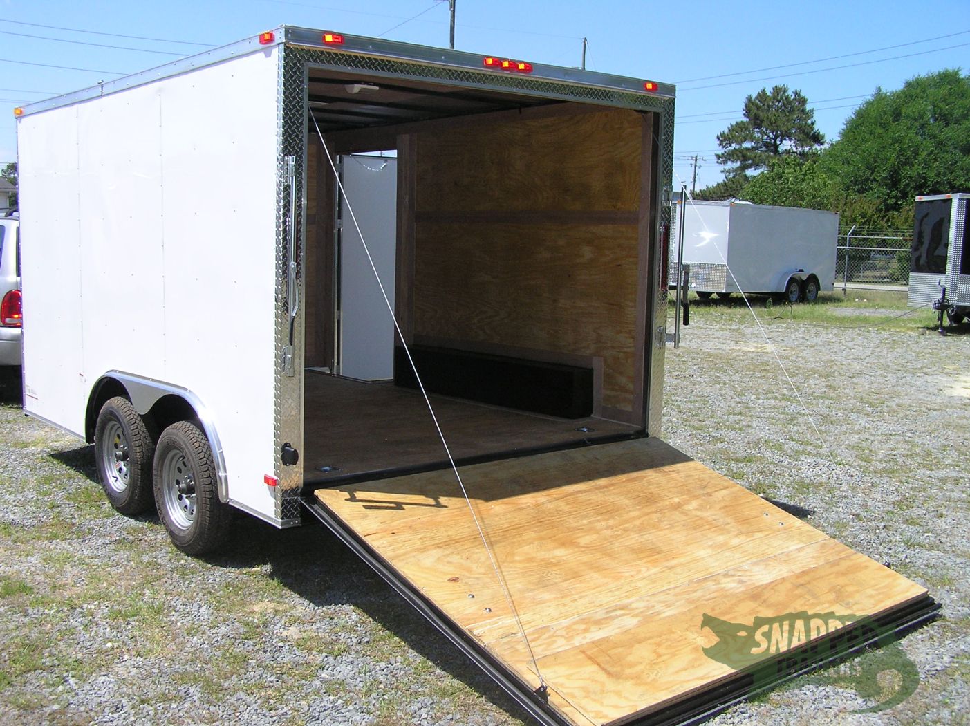 South Georgia Cargo 8.5x12 TA Trailer - White, Ramp, Side Door - Image 4