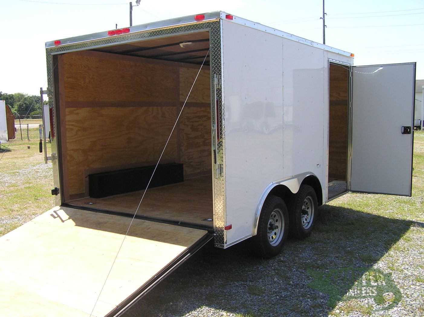 South Georgia Cargo 8.5x12 TA Trailer - White, Ramp, Side Door - Image 8